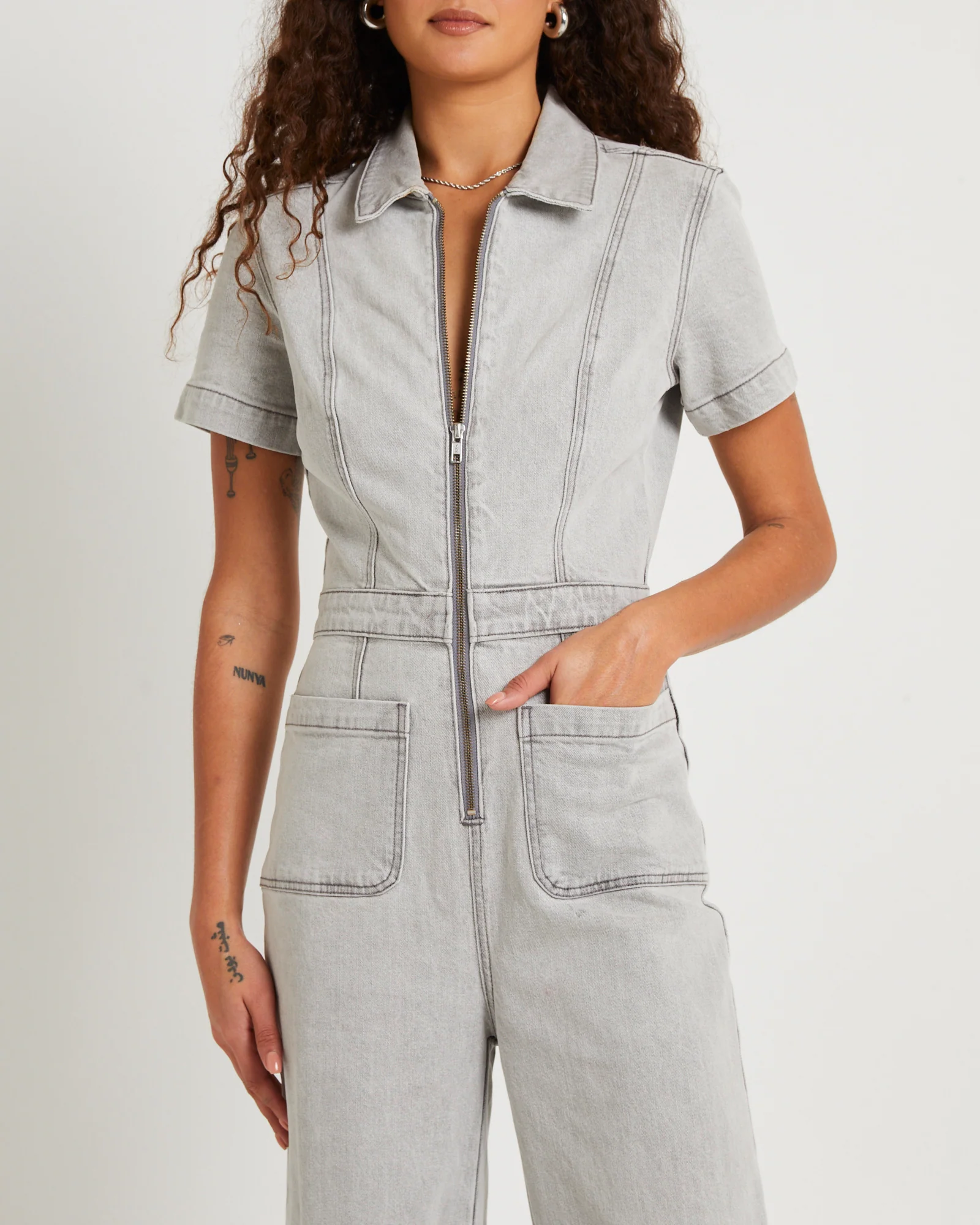 Nikki Denim Maxi Boiler Suit - Image 6