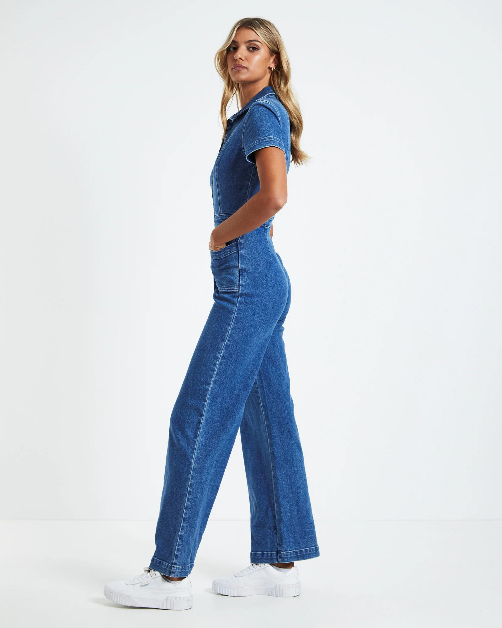 Nikki Denim Maxi Boiler Suit - Image 4
