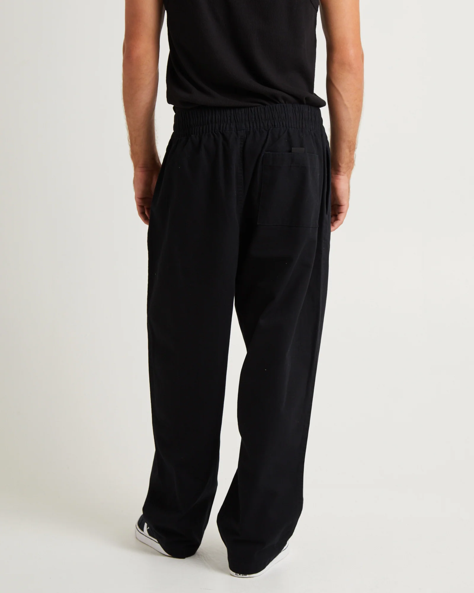 Ninety Eights Recycled Elastic Waist Pants Black - Image 3