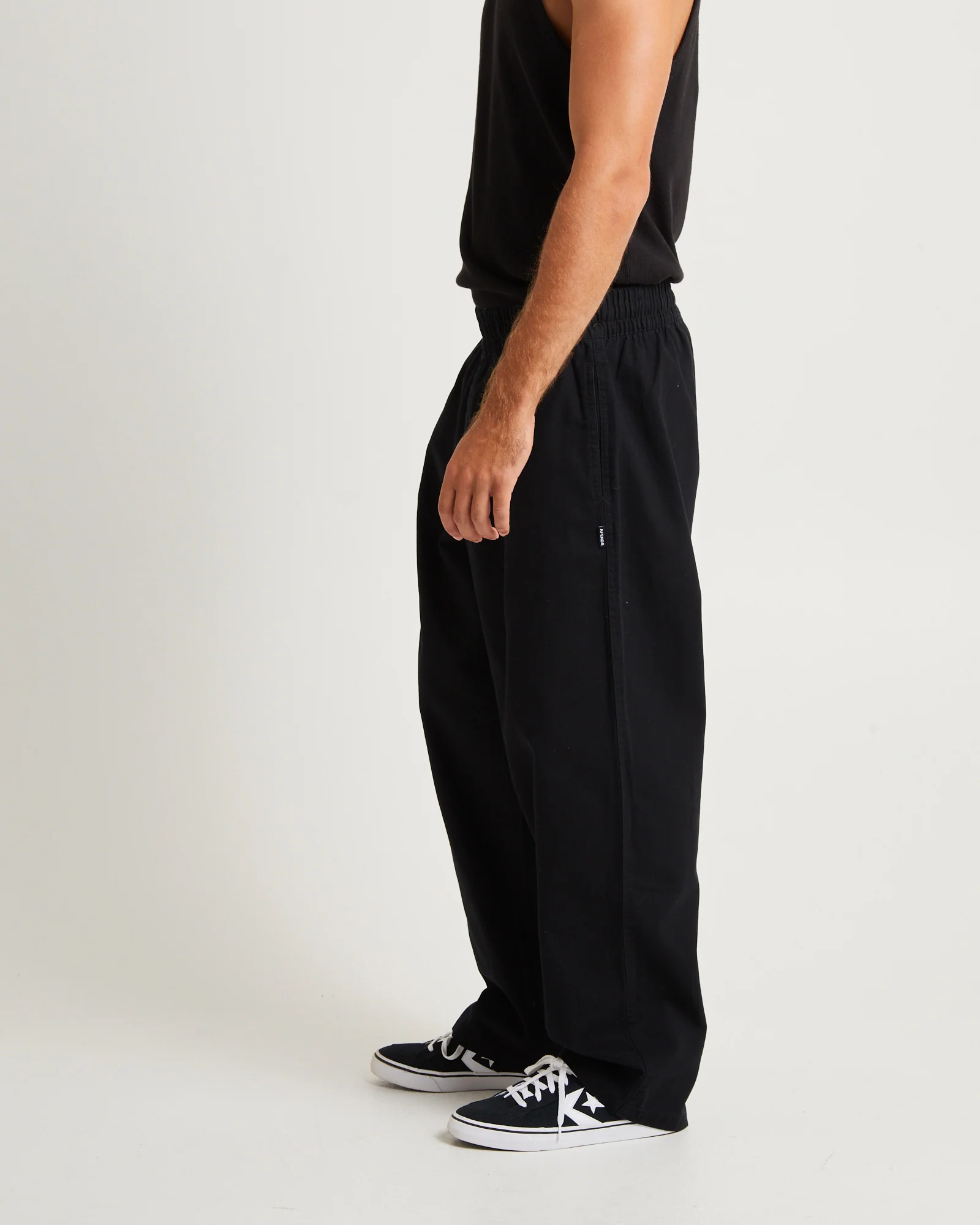 Ninety Eights Recycled Elastic Waist Pants Black - Image 4
