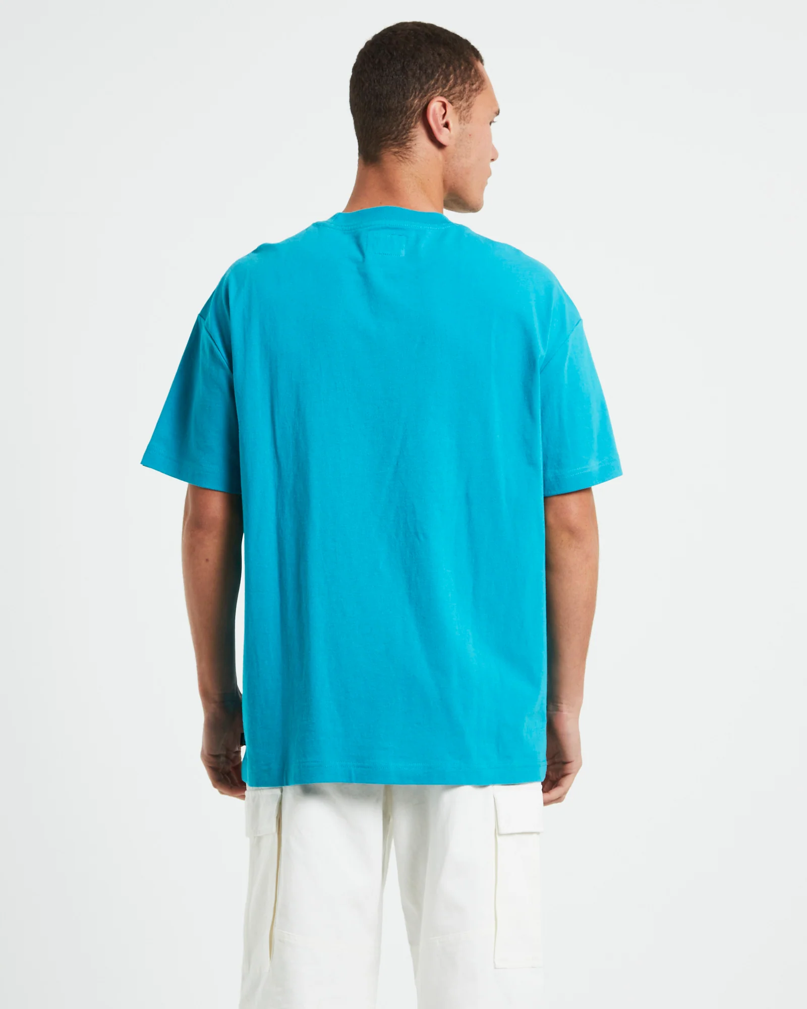 Nitro Short Sleeve T-Shirt in 90s Aqua Blue - Image 2