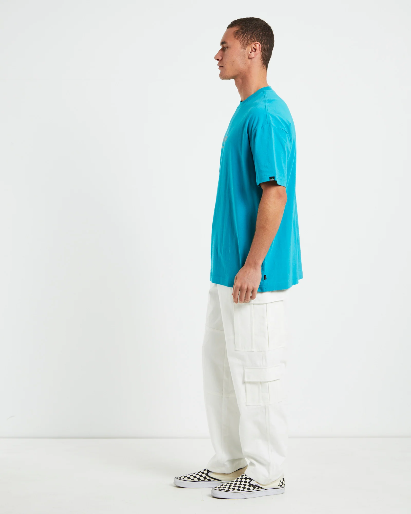Nitro Short Sleeve T-Shirt in 90s Aqua Blue - Image 4