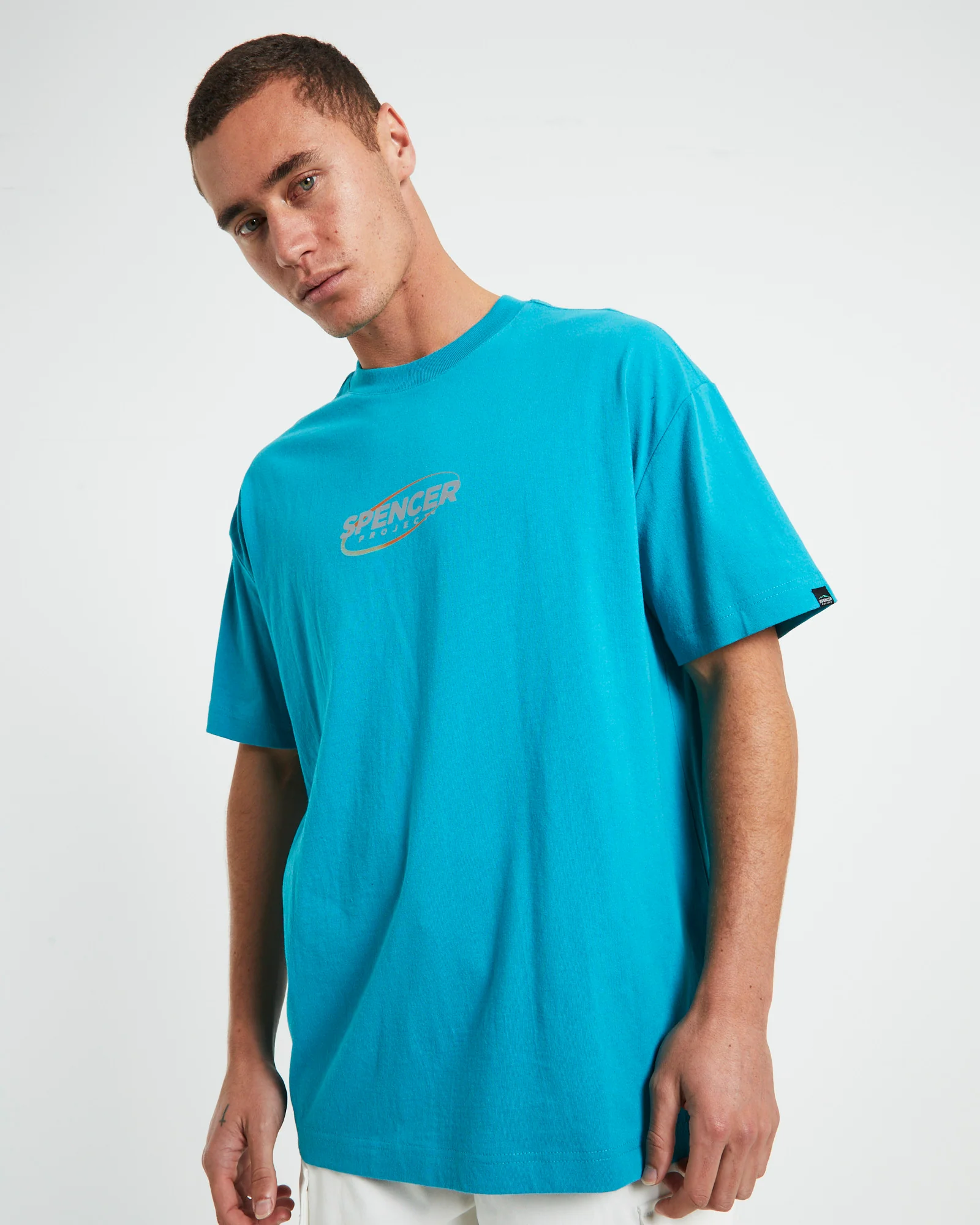 Nitro Short Sleeve T-Shirt in 90s Aqua Blue - Image 5