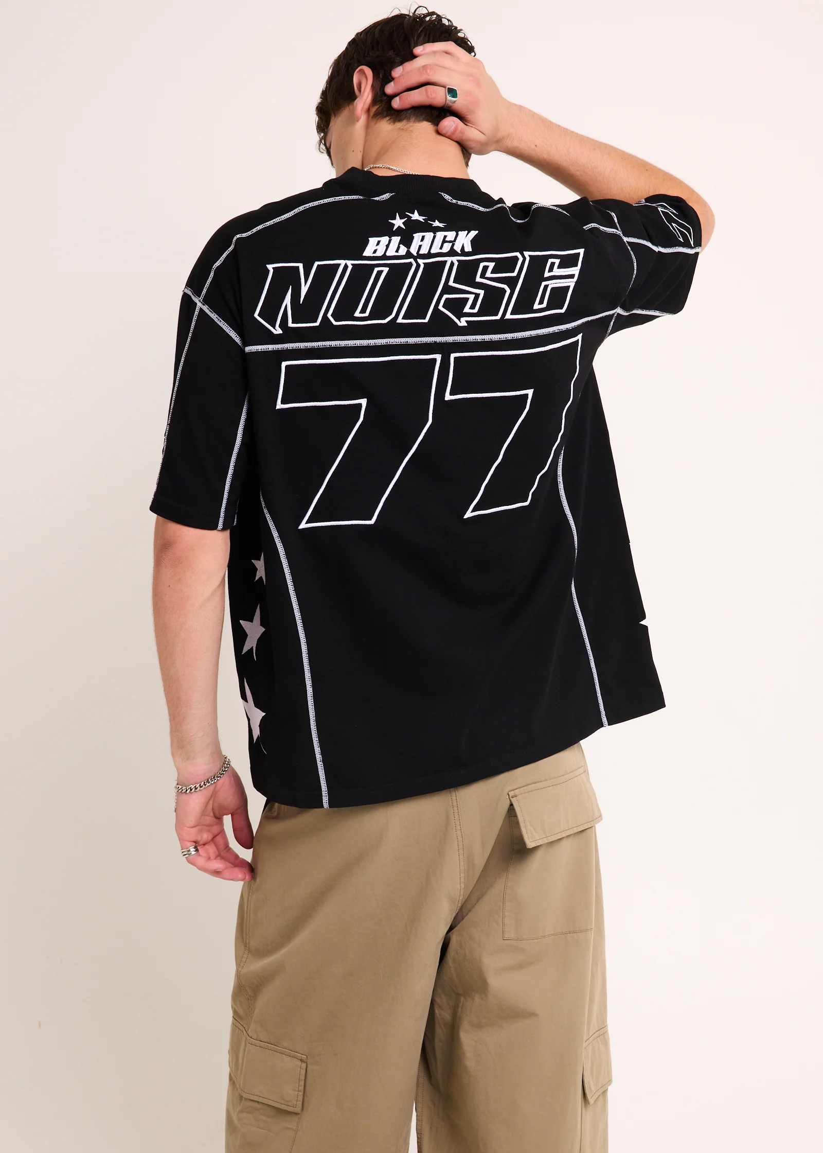 Noise Contrast Jersey T-Shirt - Image 5