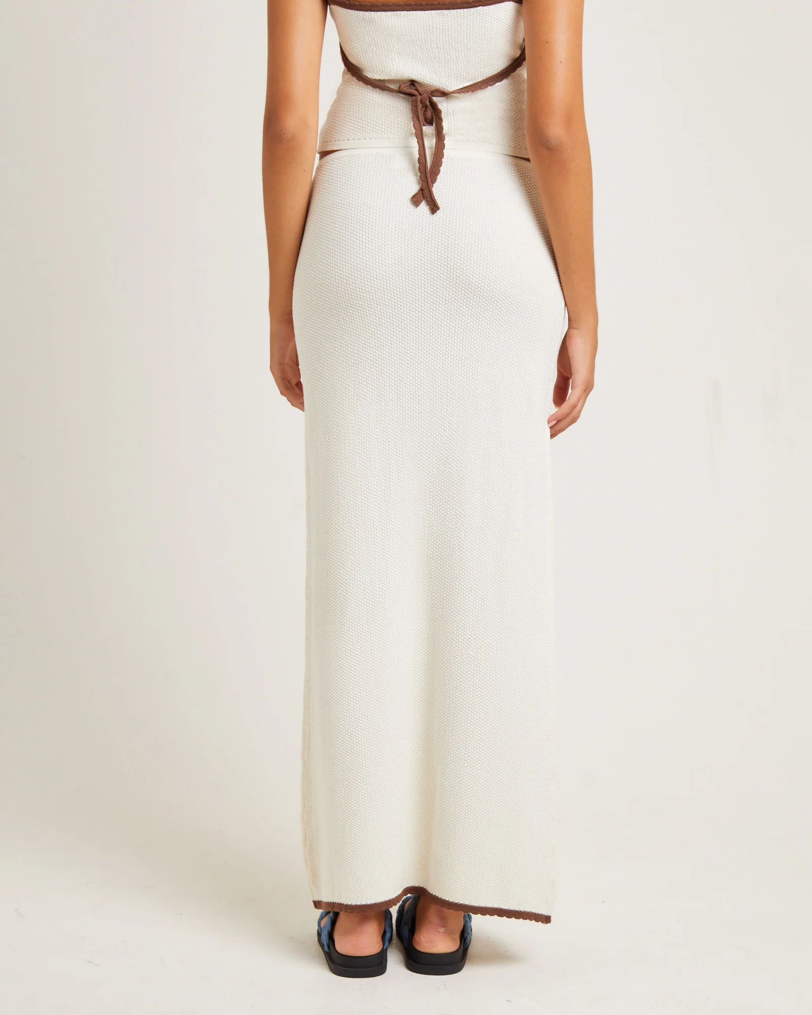 Nori Compact Knit Maxi Skirt - Image 2