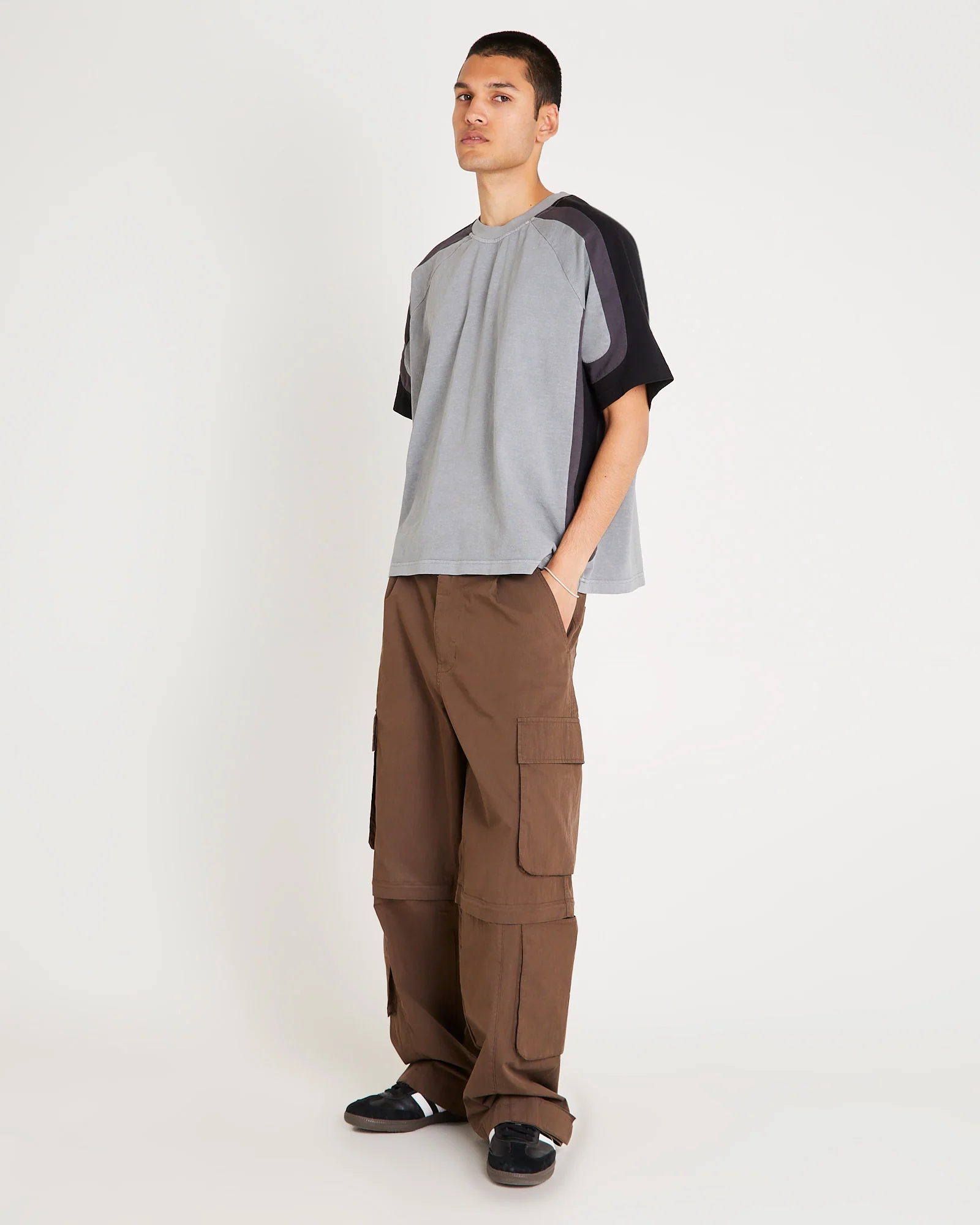 Novel Raglan Spliced T-Shirt - Image 4