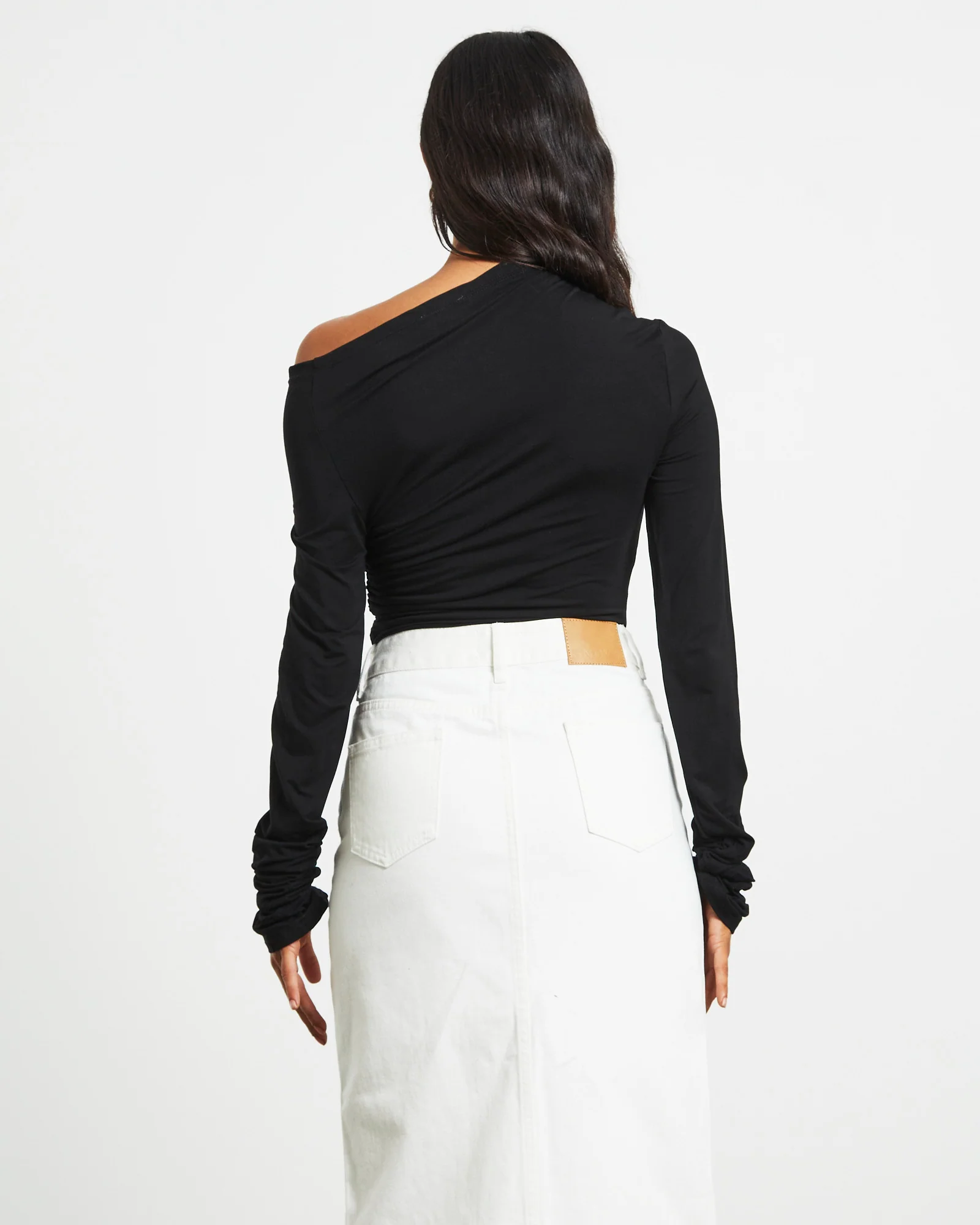 Nyah Longsleeve Bodysuit in Black - Image 2
