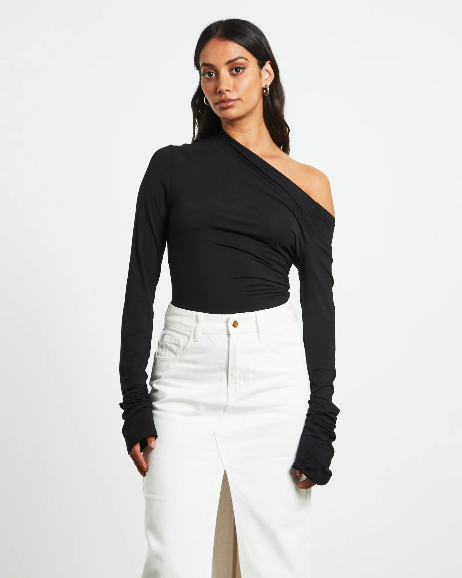 Nyah Longsleeve Bodysuit in Black - Image 5