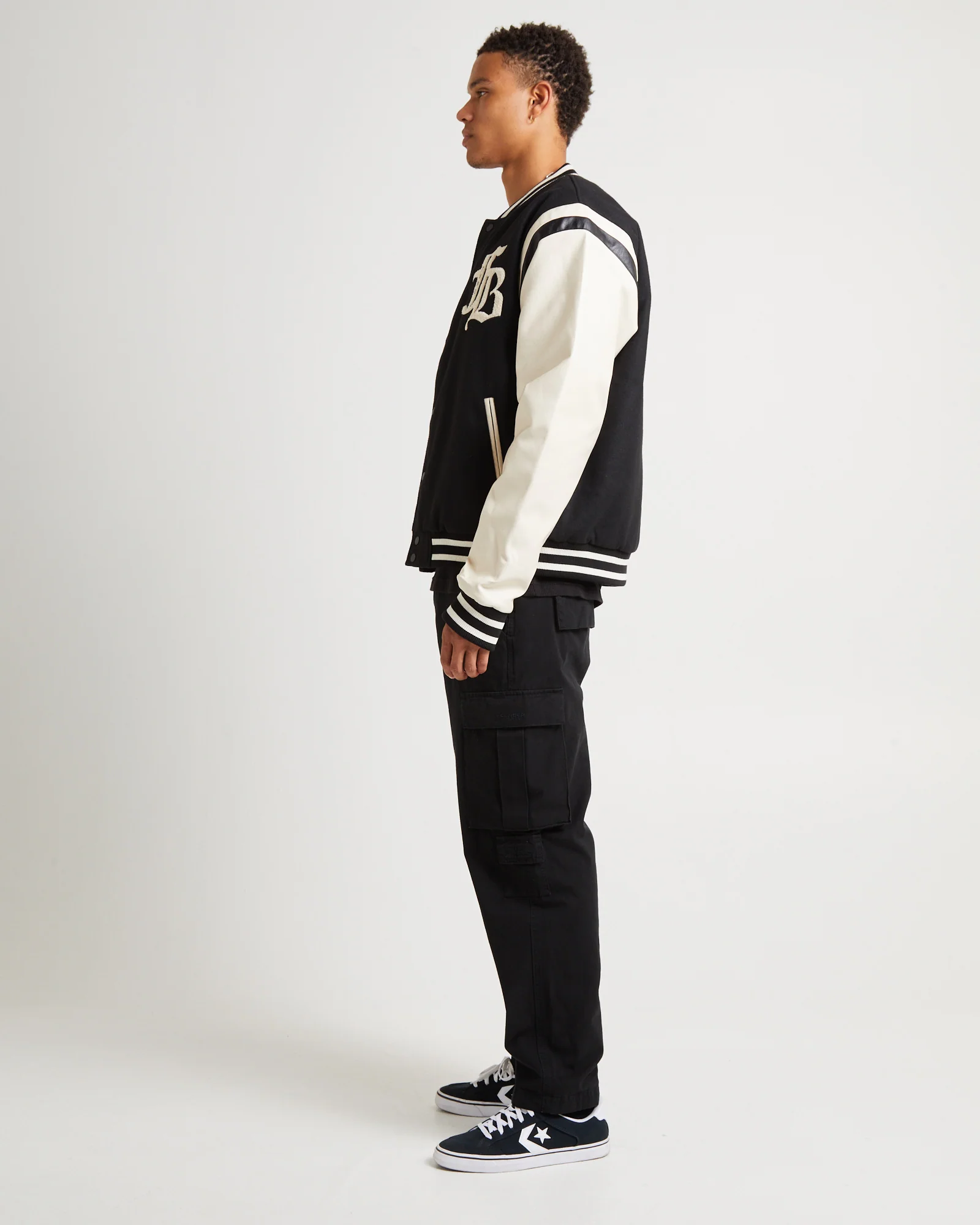 Old English College Jacket Black - Image 3