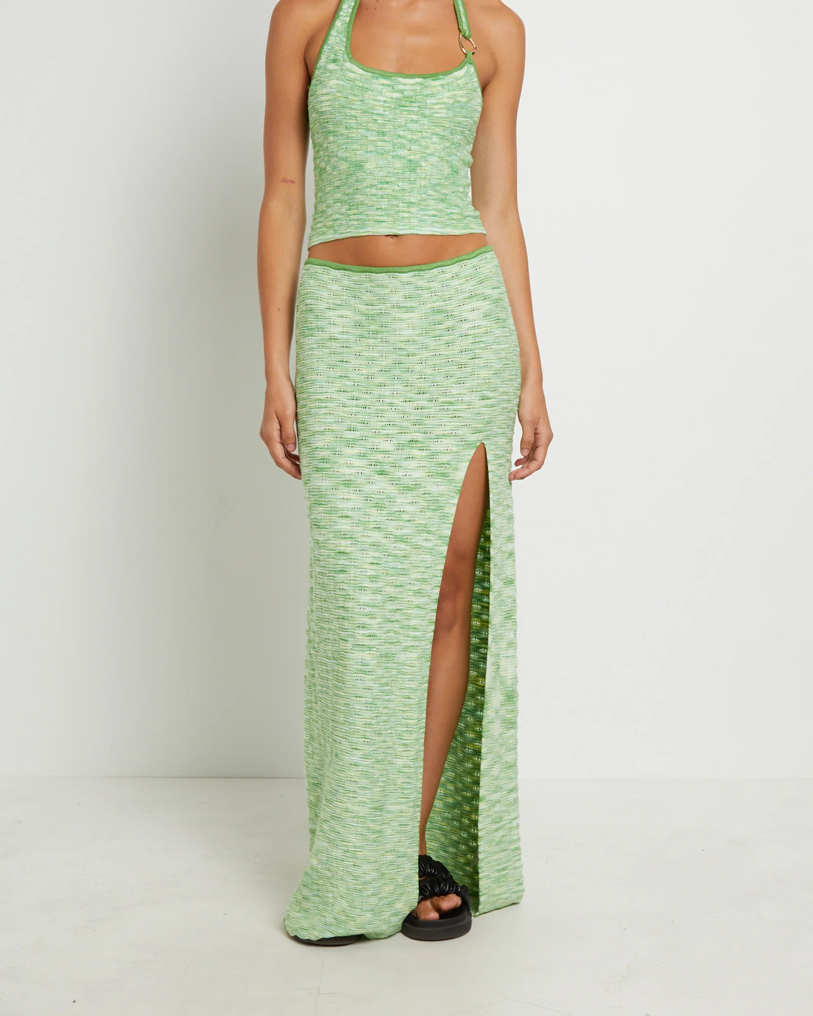 Ombre Knit Maxi Skirt