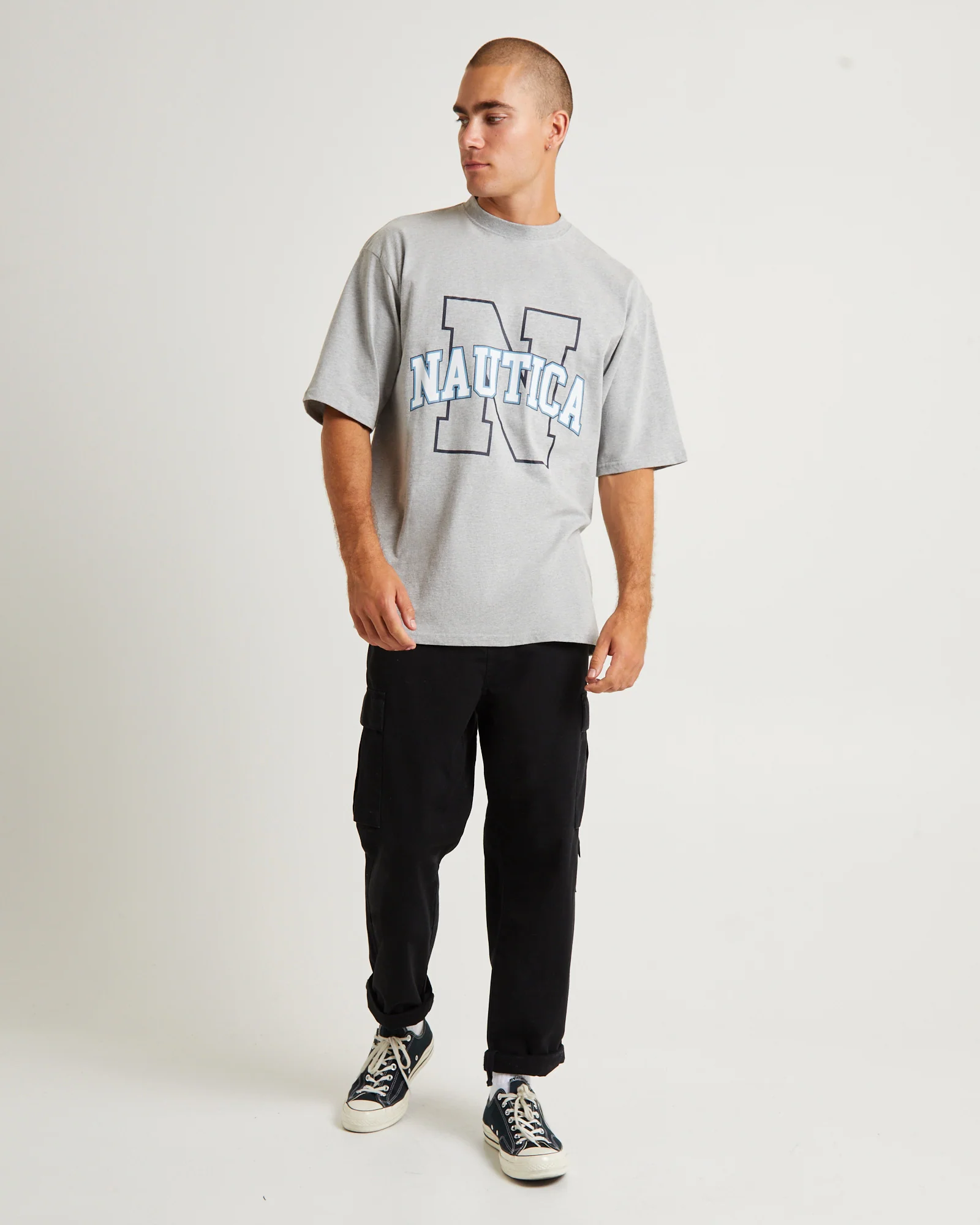 Omega Short Sleeve T-Shirt Grey - Image 3