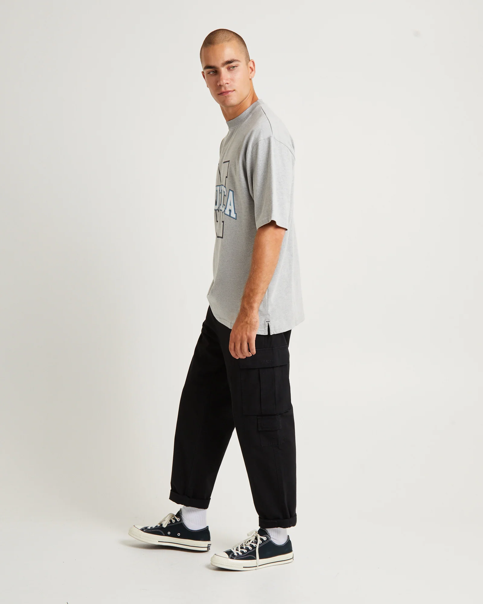 Omega Short Sleeve T-Shirt Grey - Image 4
