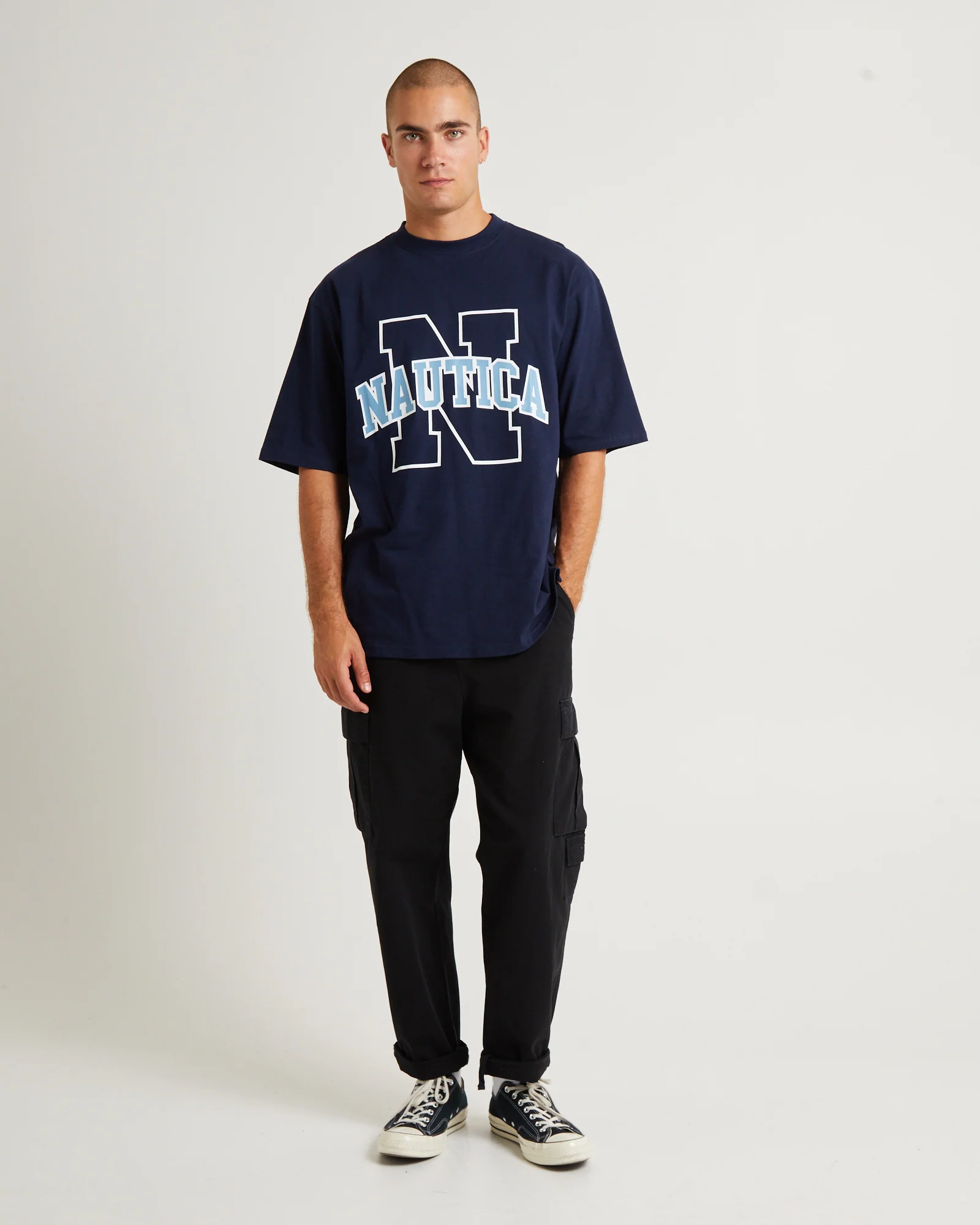 Omega Short Sleeve T-Shirt Navy - Image 3
