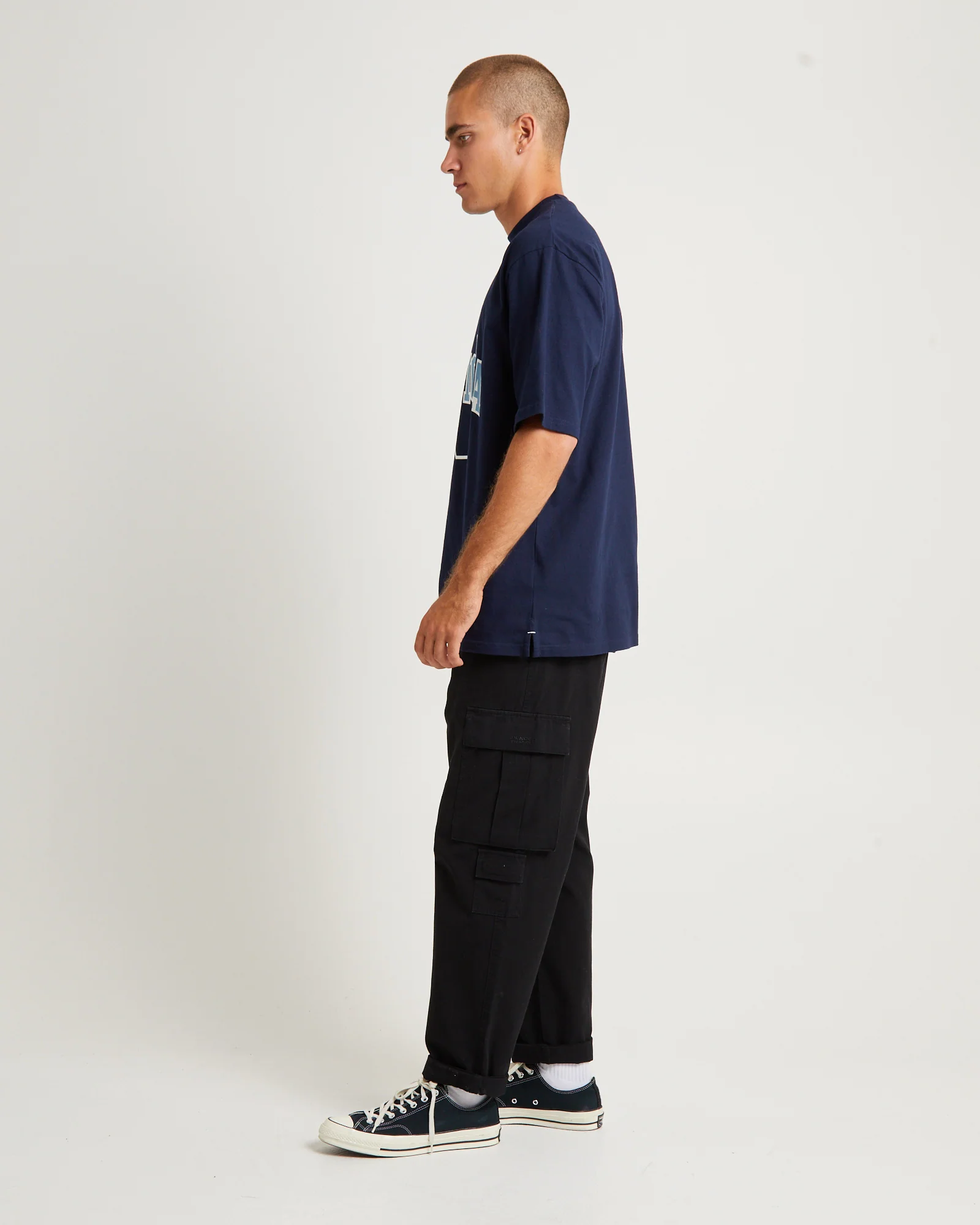 Omega Short Sleeve T-Shirt Navy - Image 4