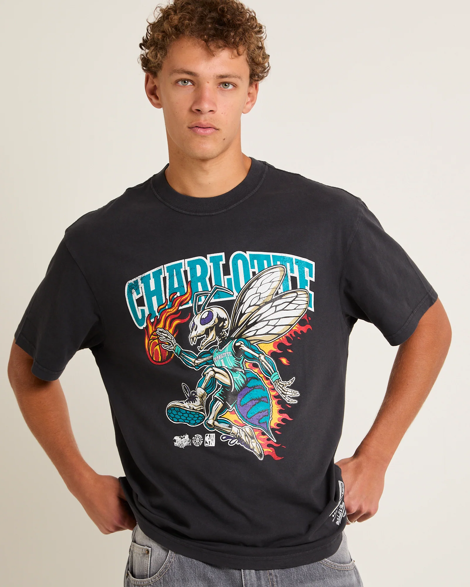 On Fire Charlotte Hornets T-Shirt - Image 5