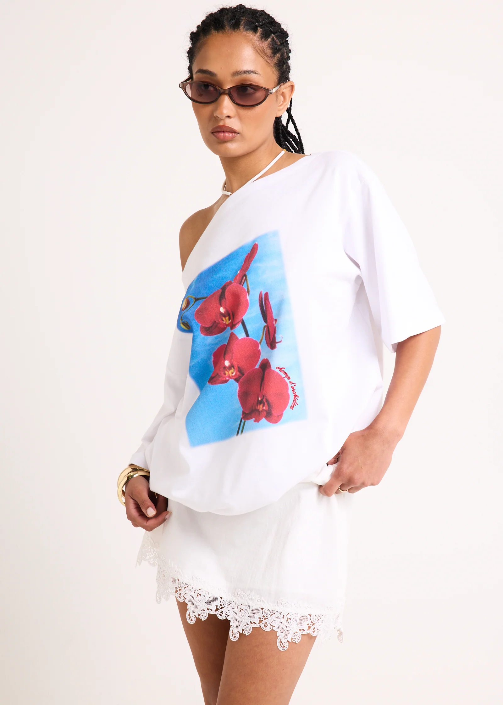 Orchid Off Shoulder T-Shirt - Image 3