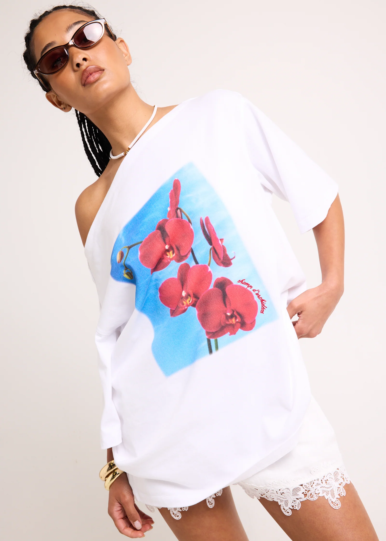 Orchid Off Shoulder T-Shirt - Image 5