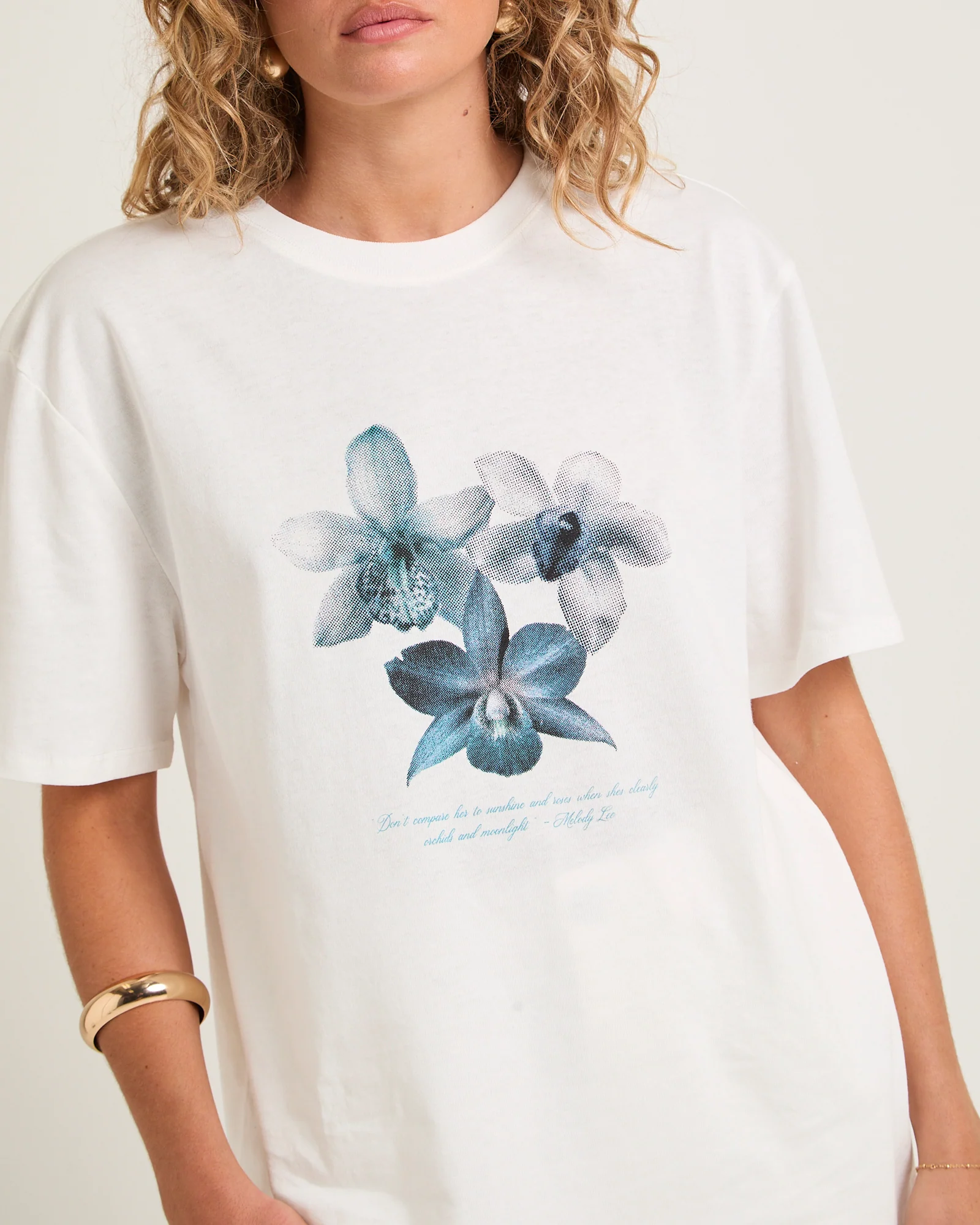 Orchids & Moonlight Oversized T-Shirt - Image 5