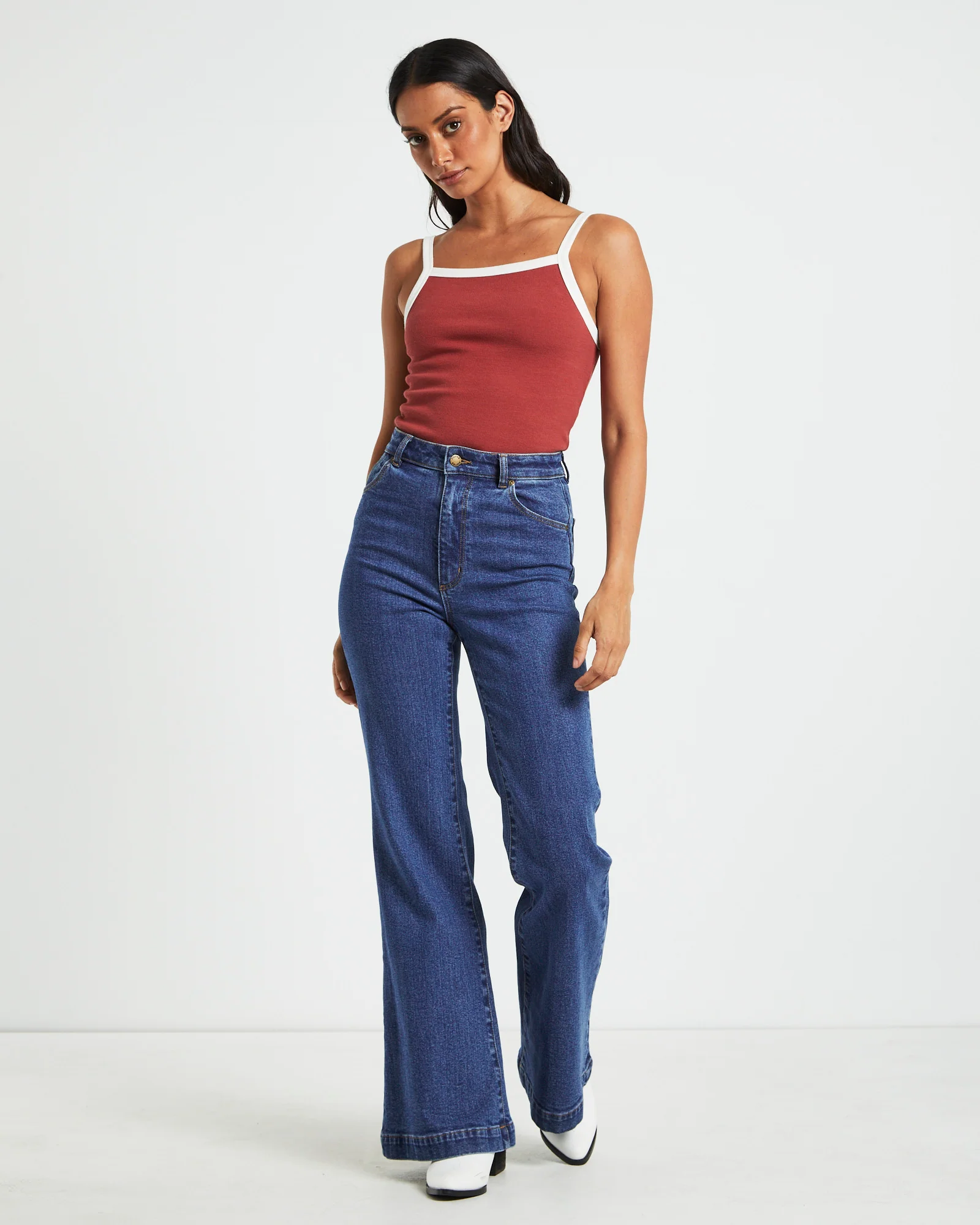 Organic Naomi Tank Top in Brick - Image 3
