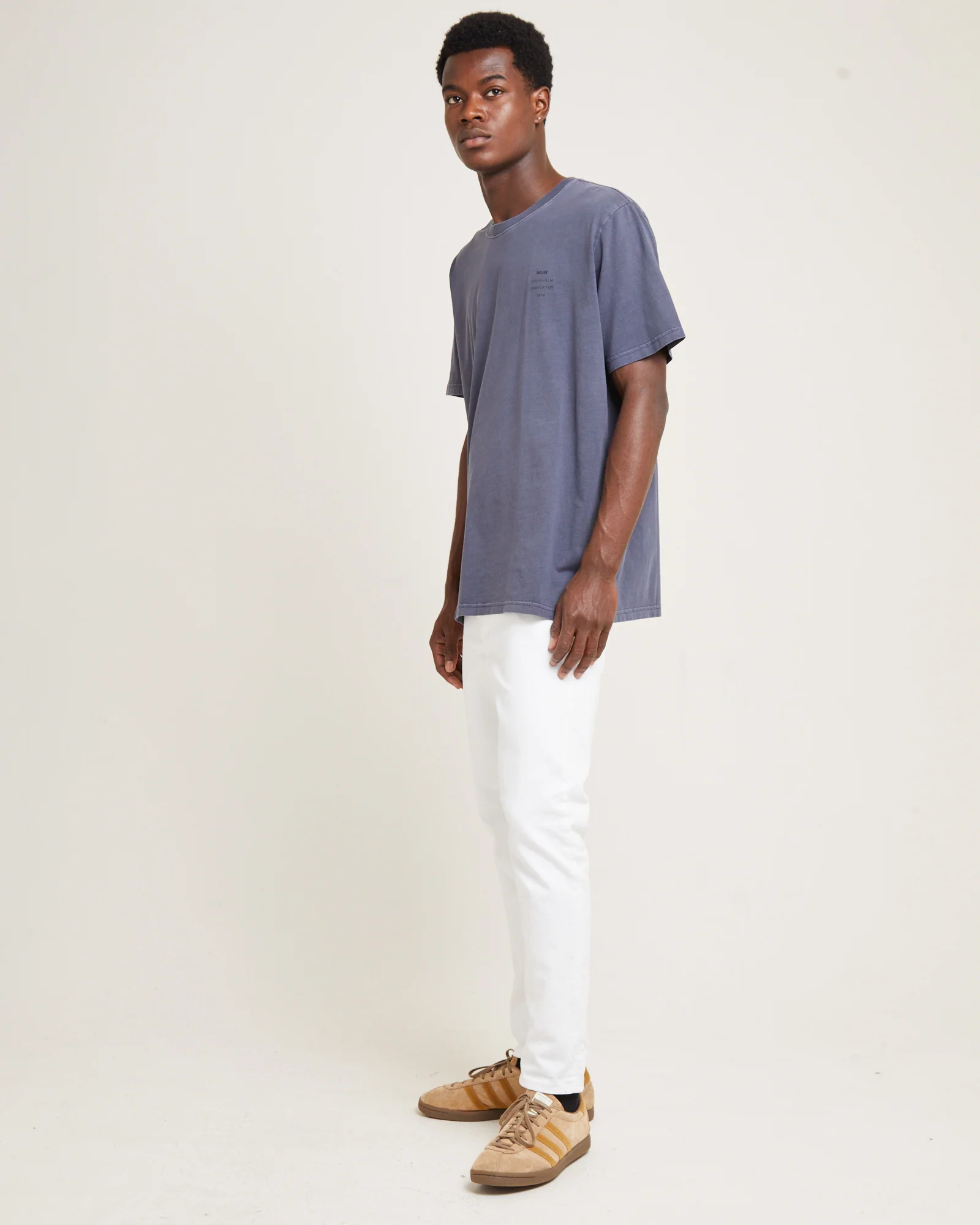 Organic Neuw Band Short Sleeve T-Shirt Grey - Image 4