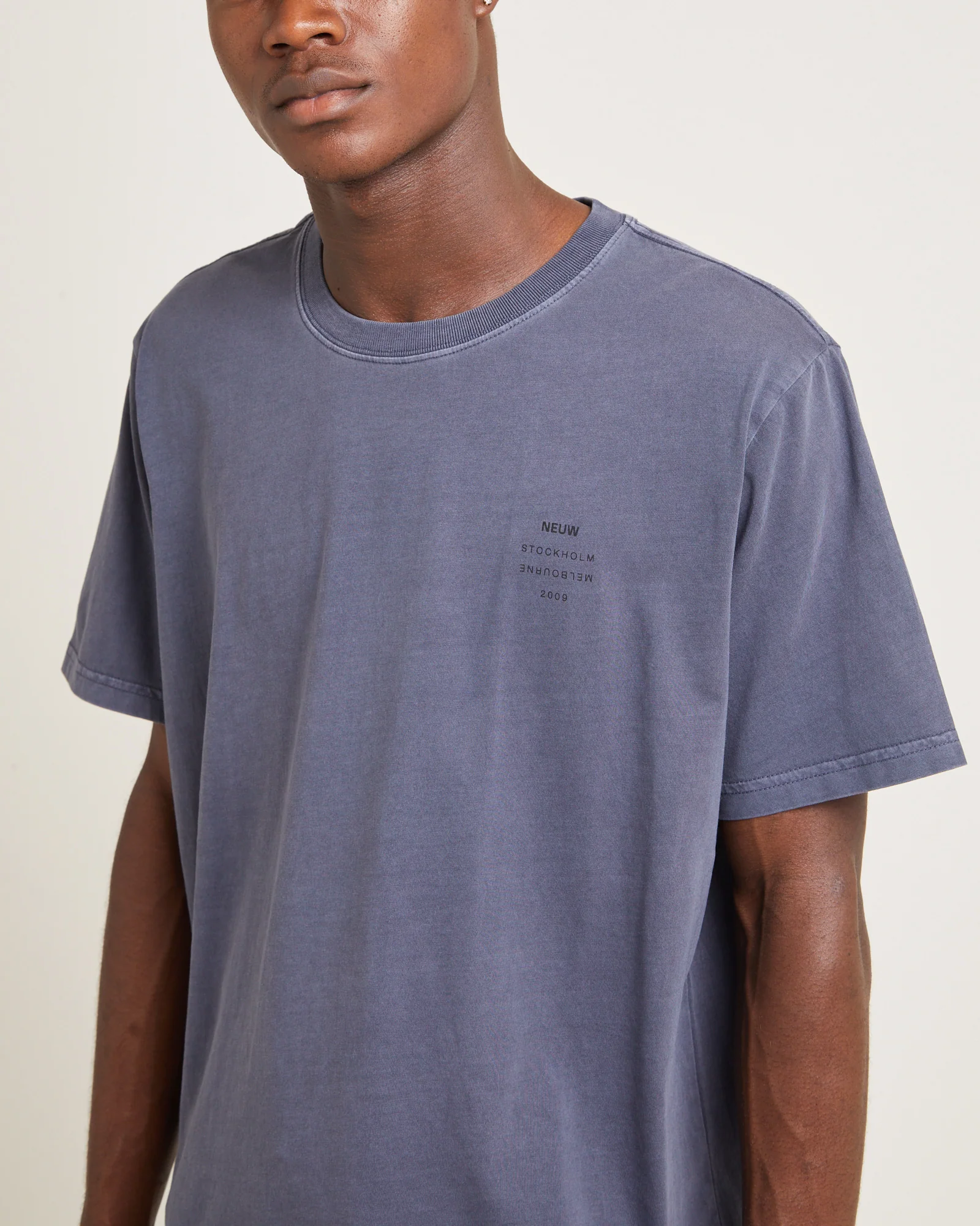 Organic Neuw Band Short Sleeve T-Shirt Grey - Image 5