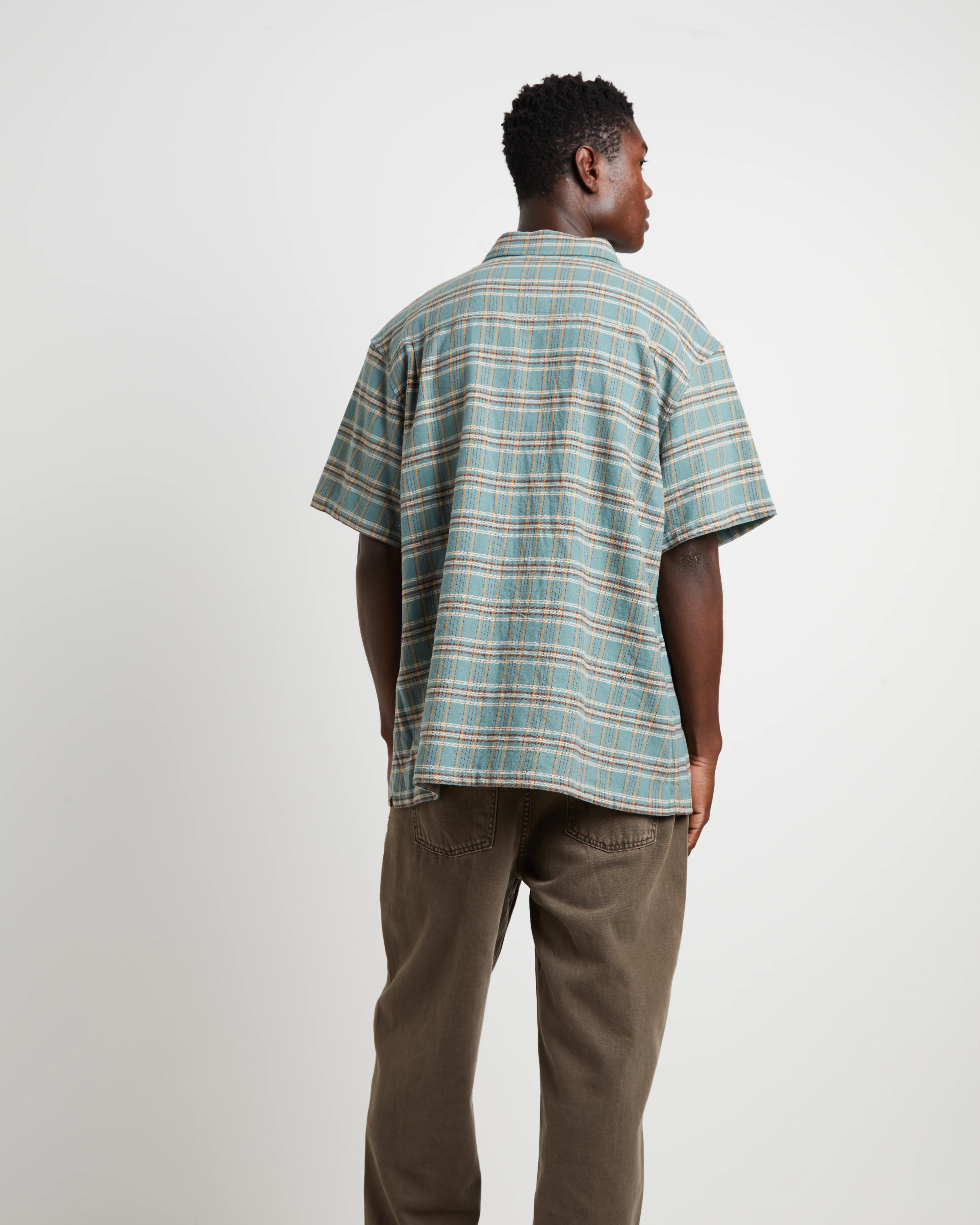 Ornata Pocket Short Sleeve Shirt in Blue - Image 2