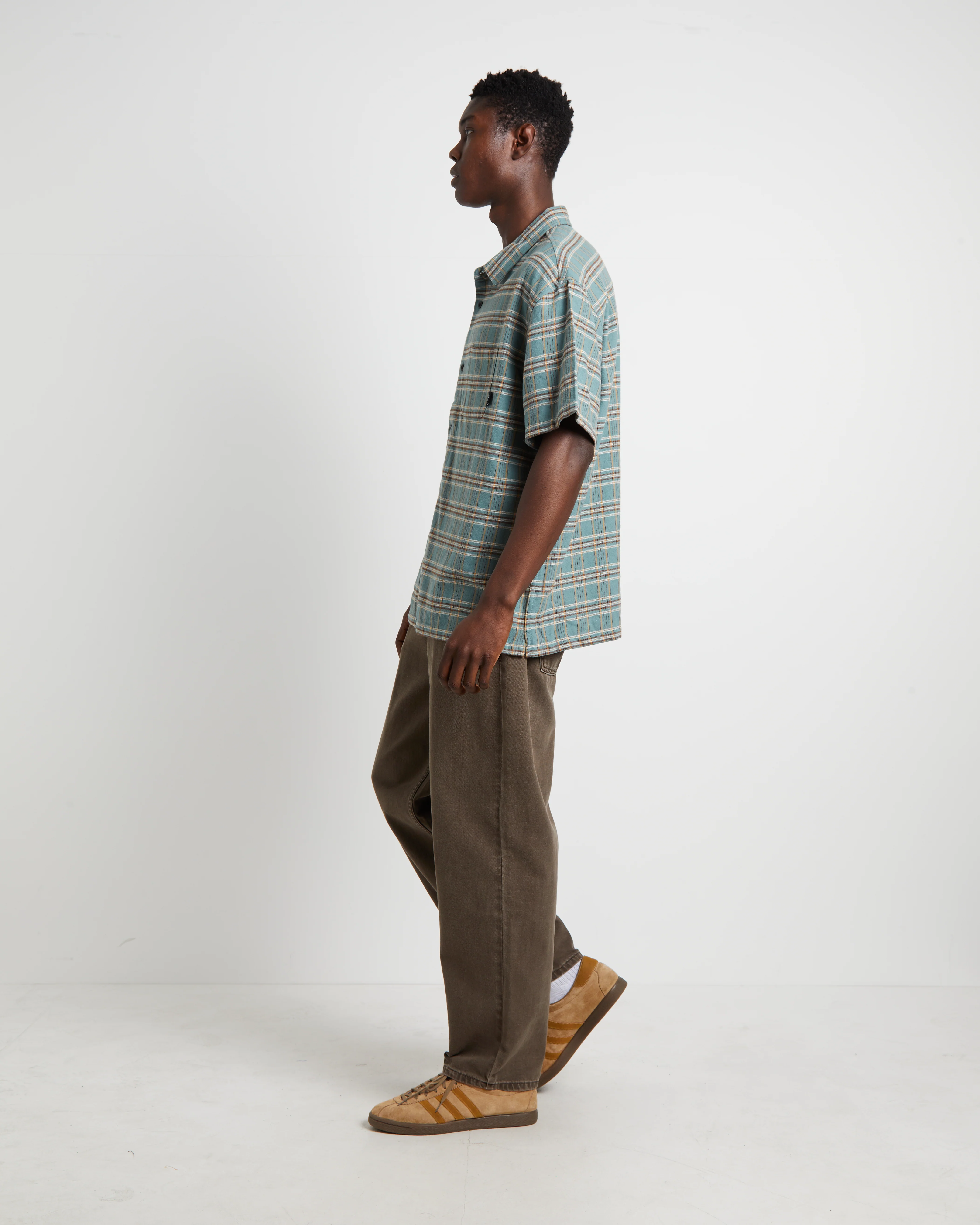 Ornata Pocket Short Sleeve Shirt in Blue - Image 4