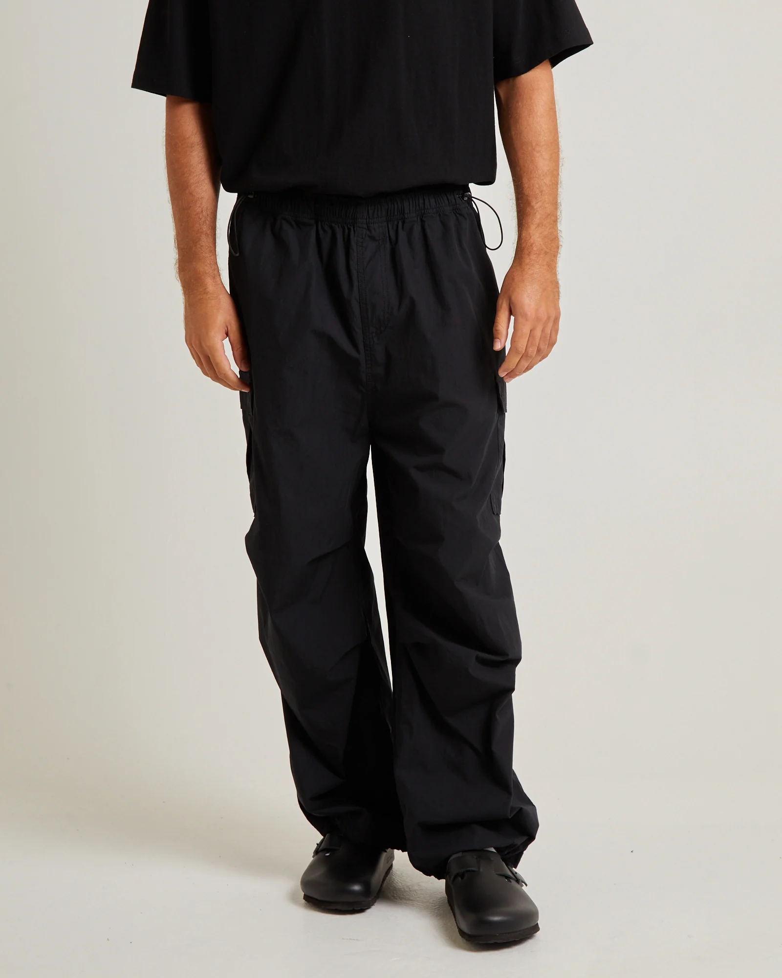 Oversized Parachute Cargo Pant in Black - Image 3