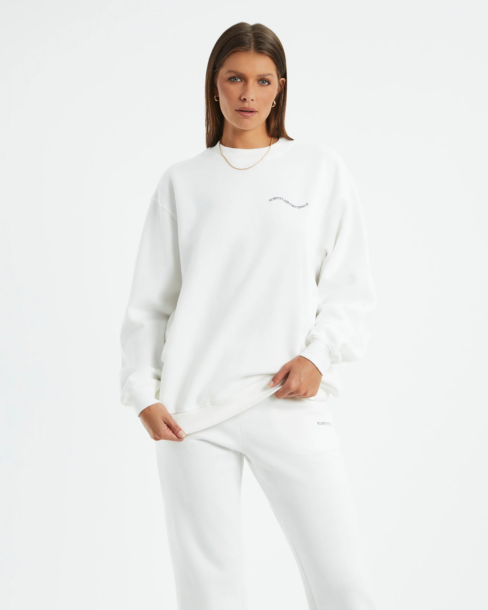 Oversized Wave Origin Fleece Crew Jumper - Image 6
