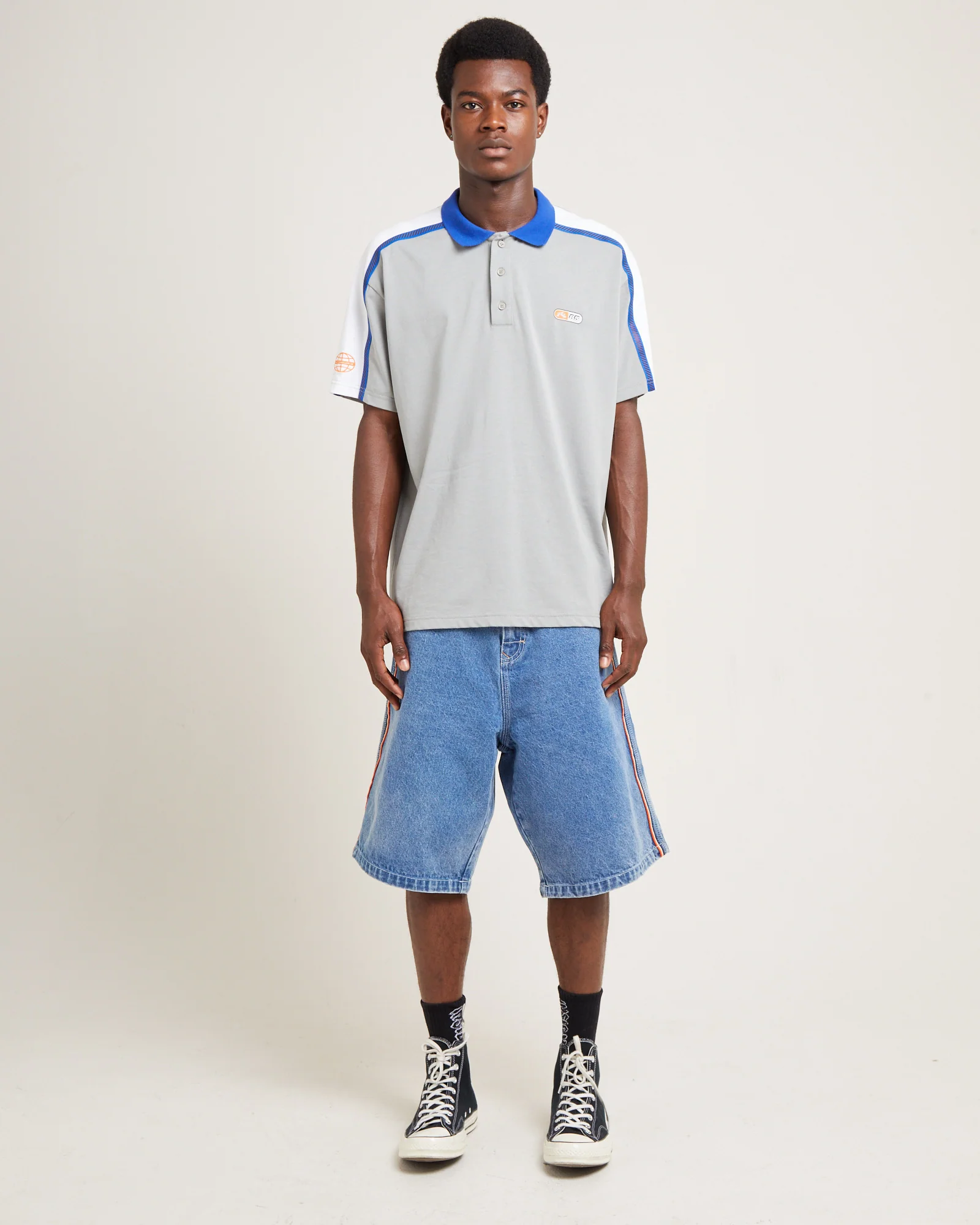 Oxecutioner Short Sleeve Polo Shirt Oyster Grey - Image 3