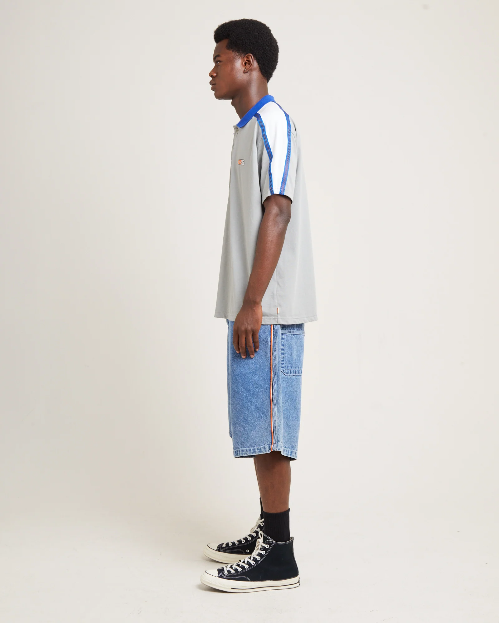 Oxecutioner Short Sleeve Polo Shirt Oyster Grey - Image 4