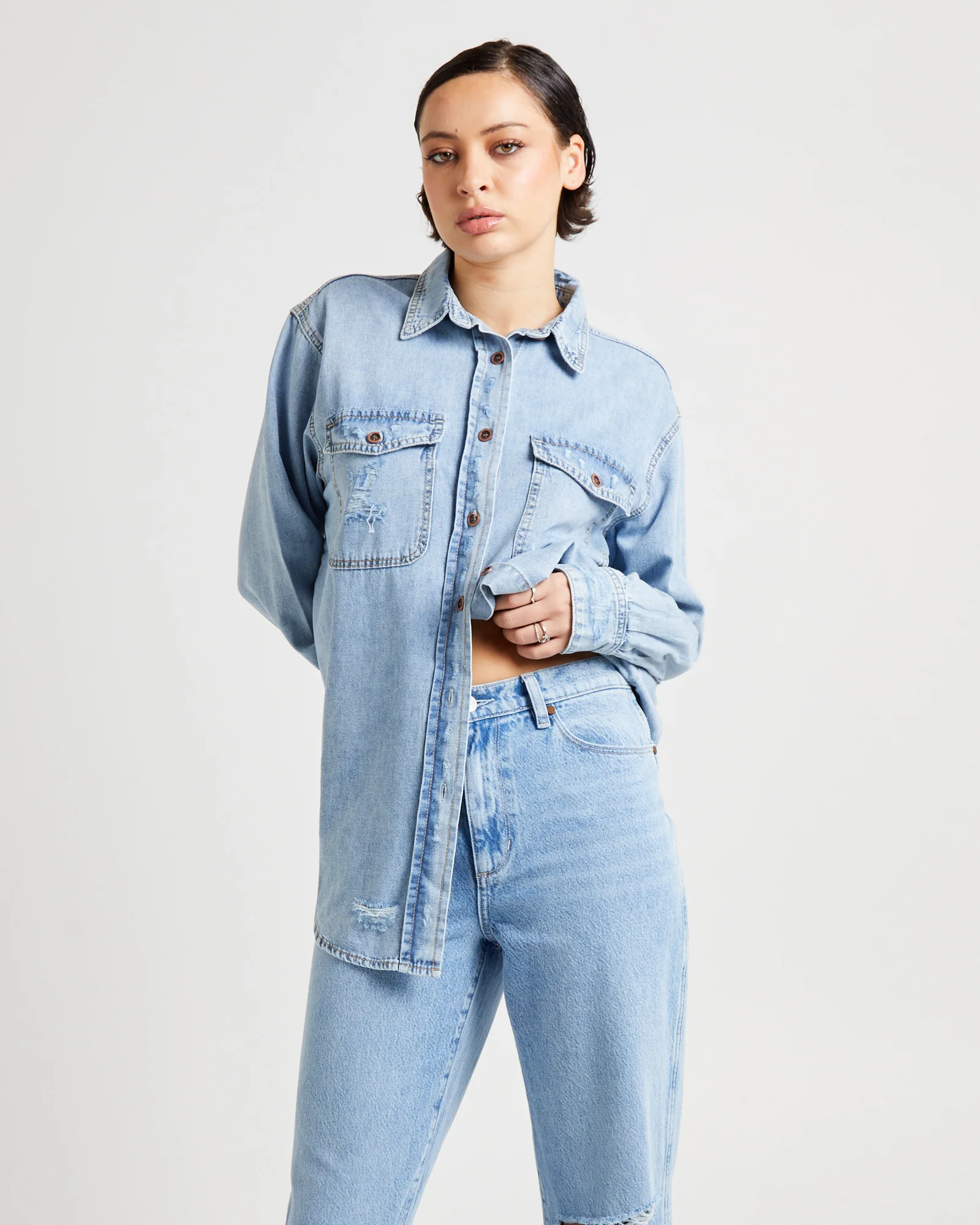Pacifica Classic Everyday Denim Shirt - Image 3