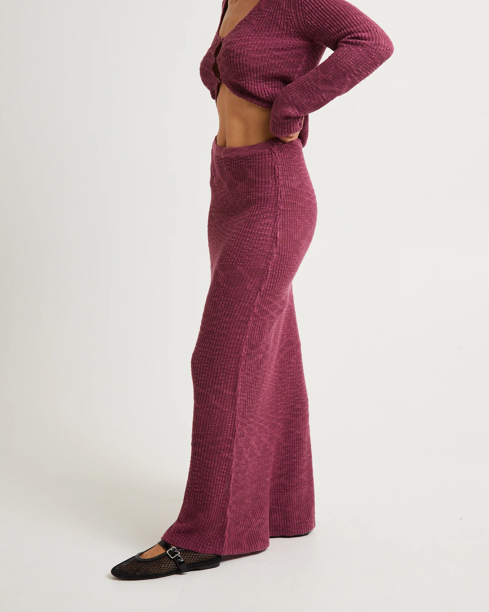 Paige Boucle Knit Maxi Skirt - Image 3