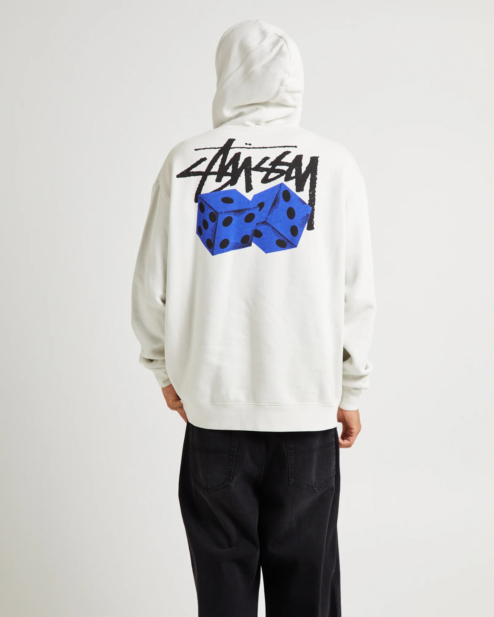 Pair Of Dice Fleece Hoodie Washed White - Image 2