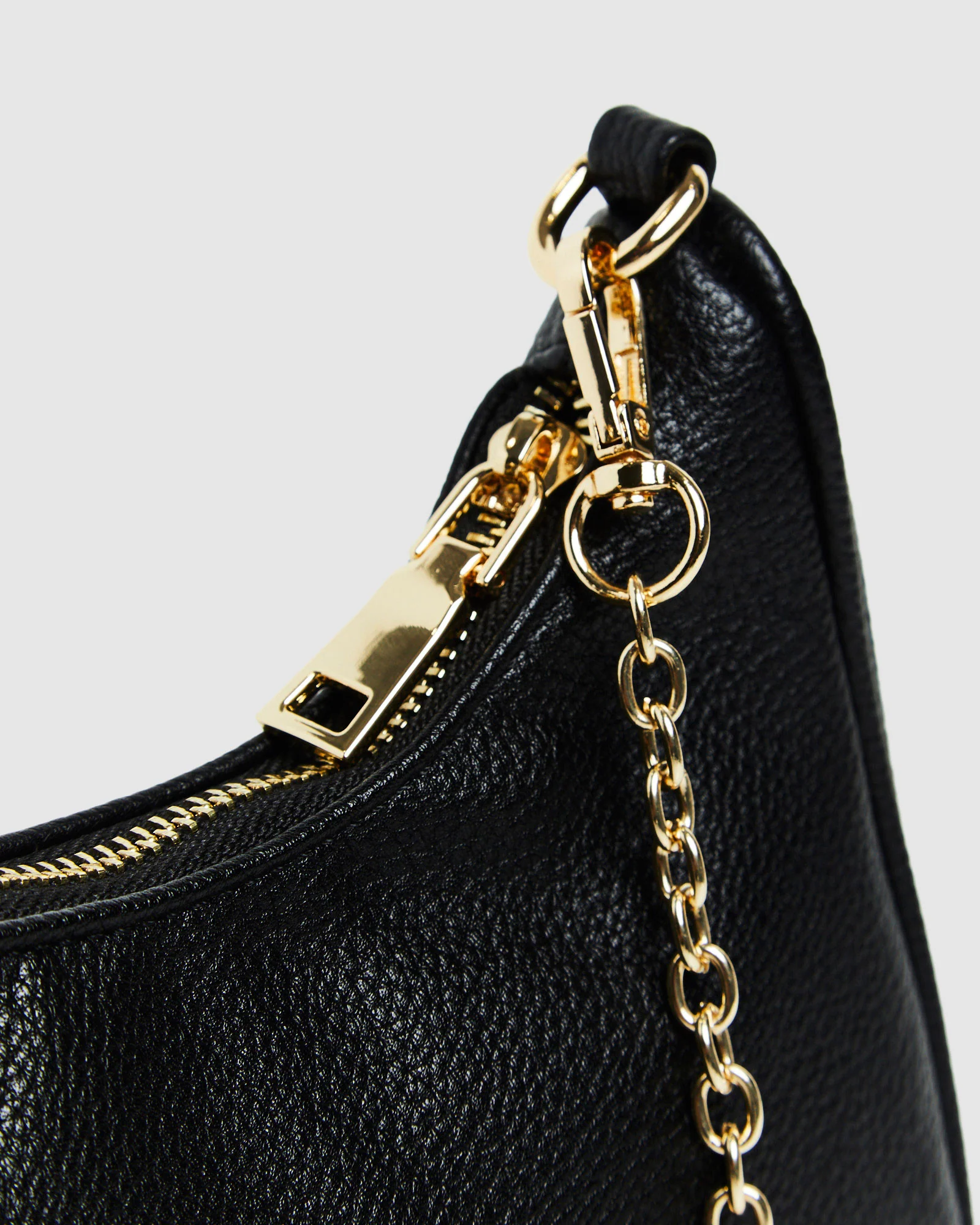 Paloma Handbag Pebble Black/Gold - Image 6