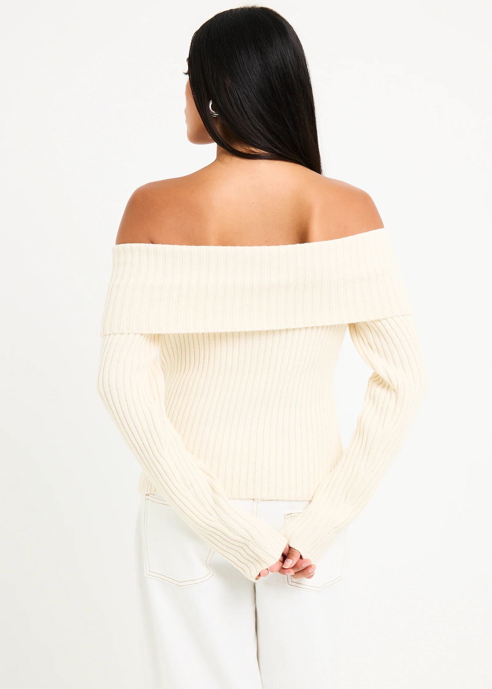 Paloma Zip Off Shoulder Top - Image 2