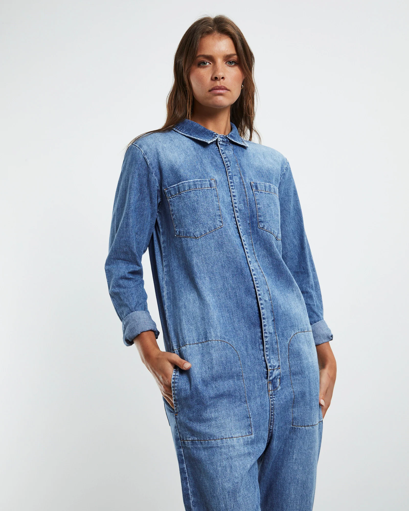 Paradise Utility Jumpsuit Pacifica Blue - Image 5