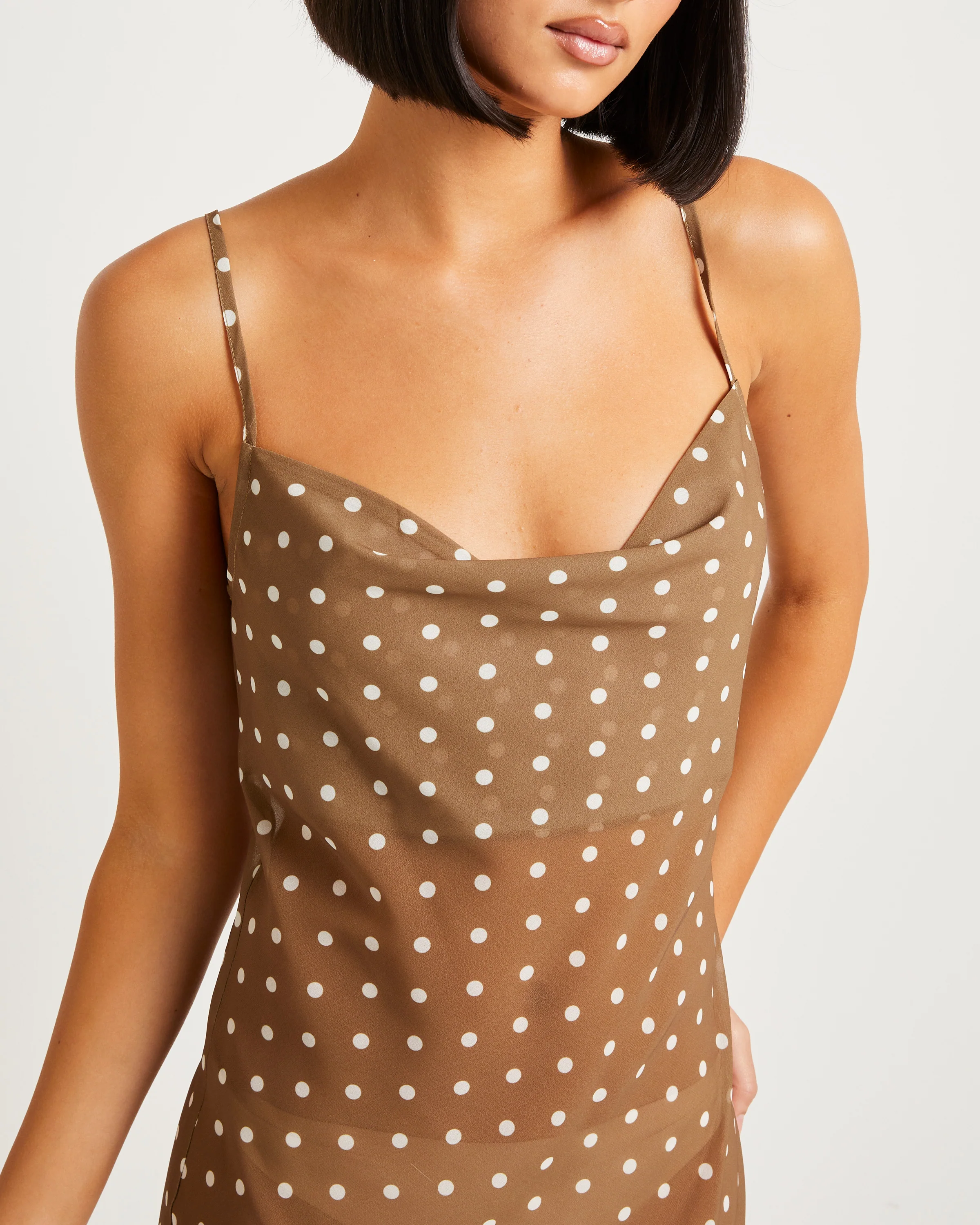 Paris Polka Dot Sheer Maxi Dress - Image 5