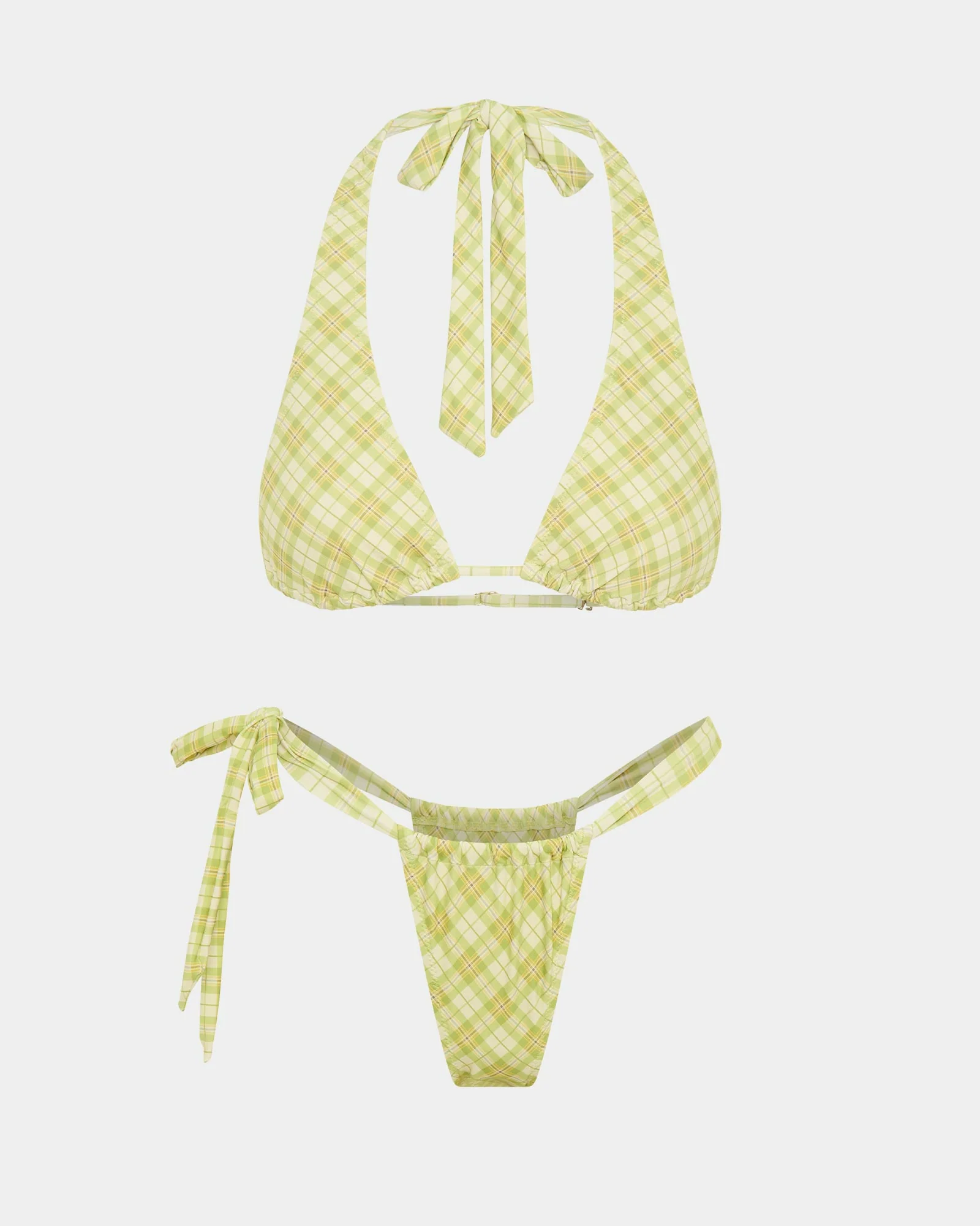 Parka Vintage Check Halter Bikini Set - Image 3