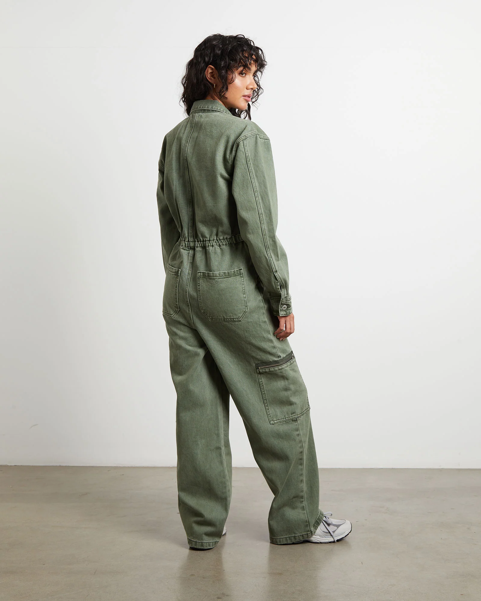 Patti Overalls in Forest Green - Image 2