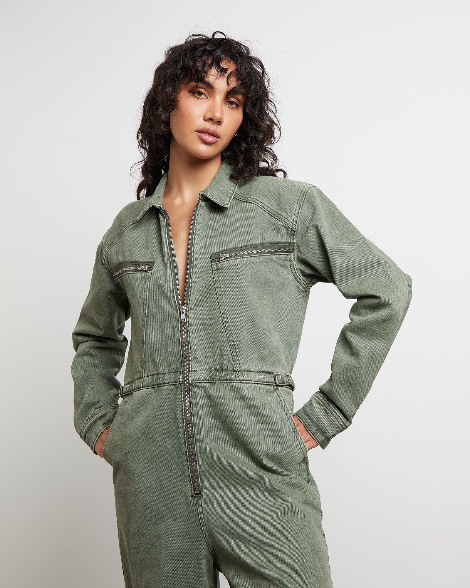 Patti Overalls in Forest Green - Image 3
