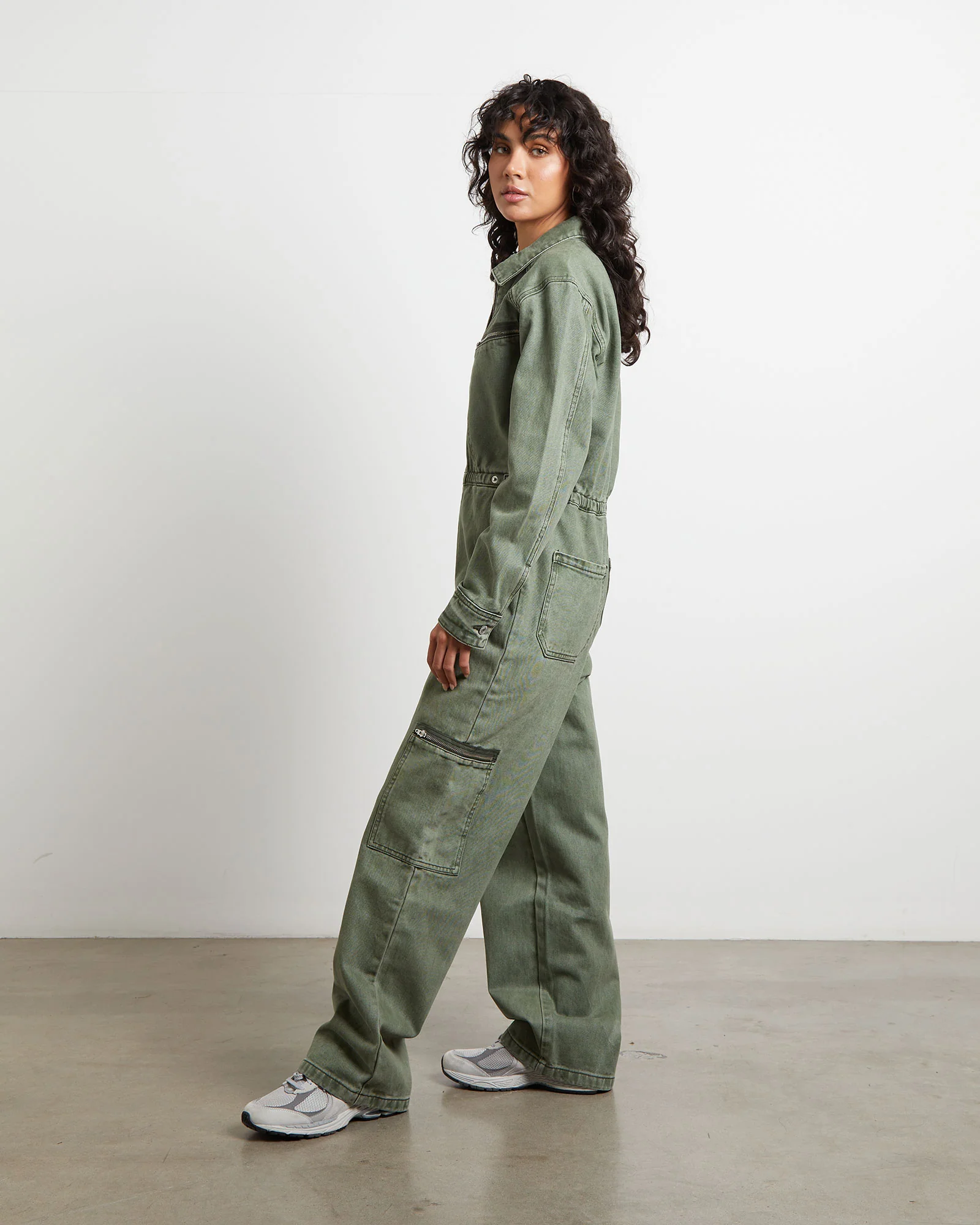 Patti Overalls in Forest Green - Image 4