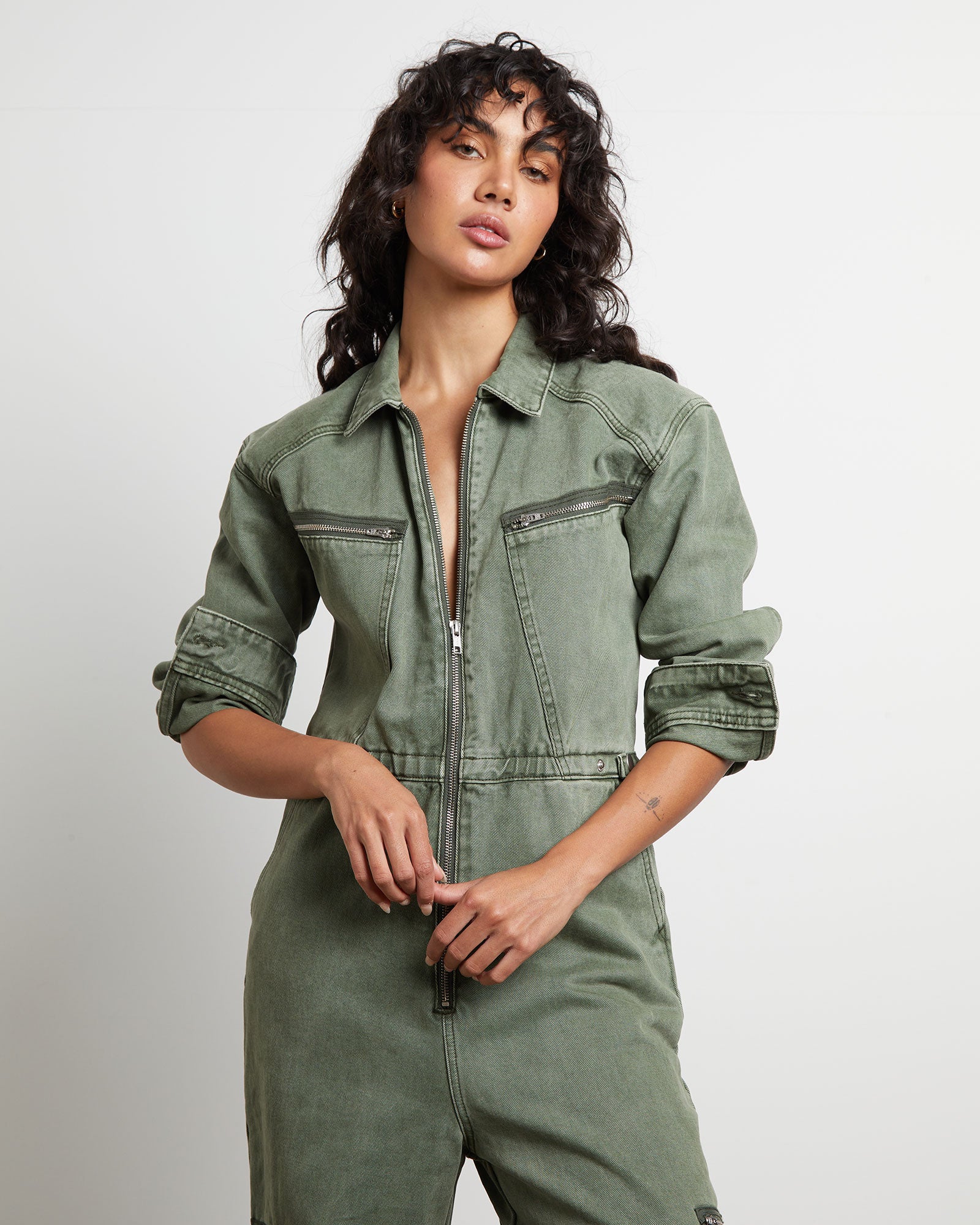 Patti Overalls in Forest Green - Image 5