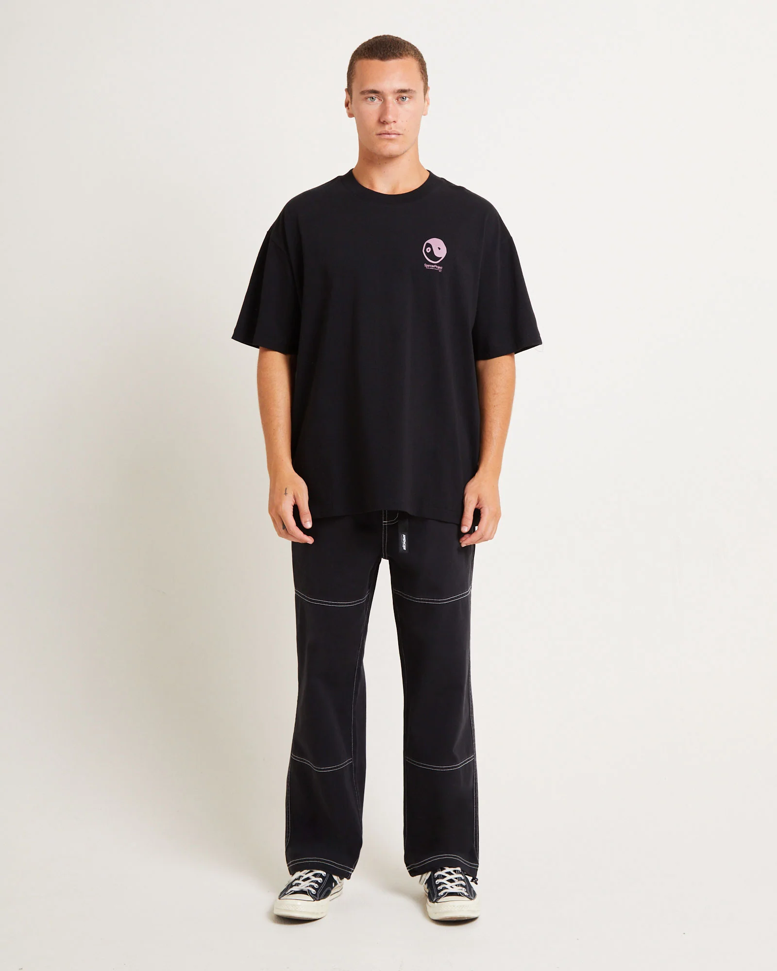 Peace Corp Short Sleeve T-Shirt in Black - Image 3