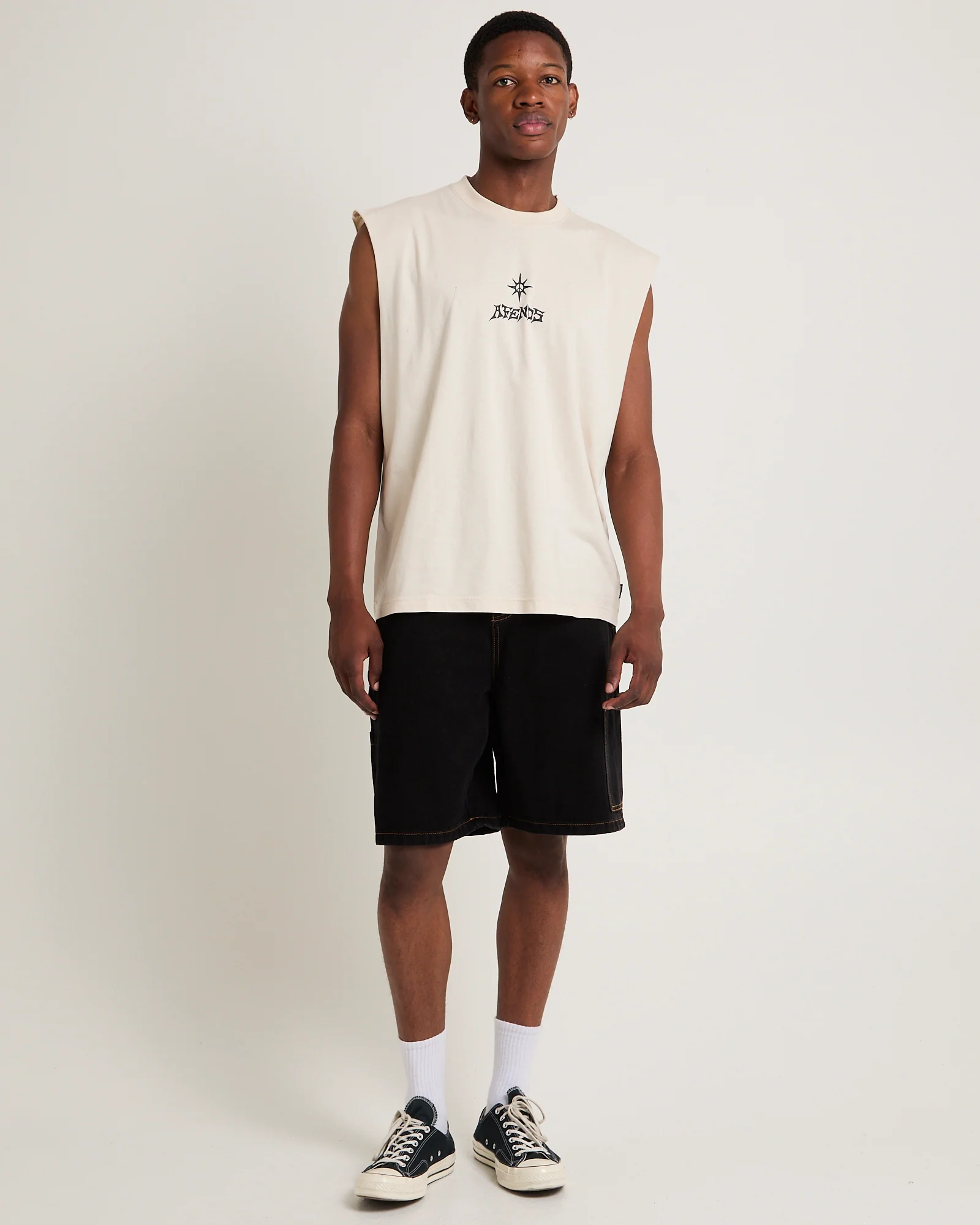 Peace Out Short Sleeveless T-Shirt - Image 3