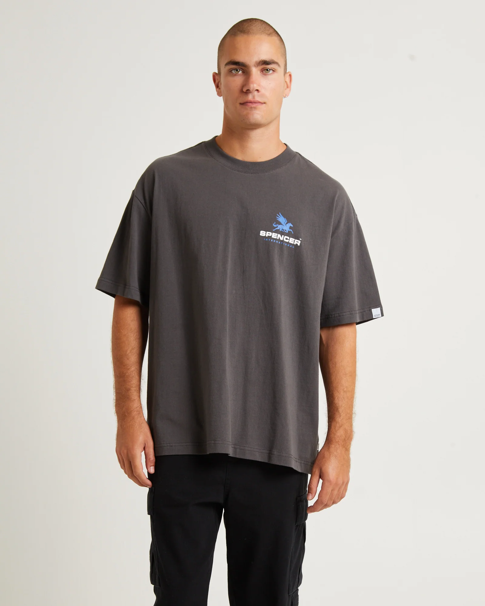 Pegasus Short Sleeve T-Shirt Charcoal - Image 2