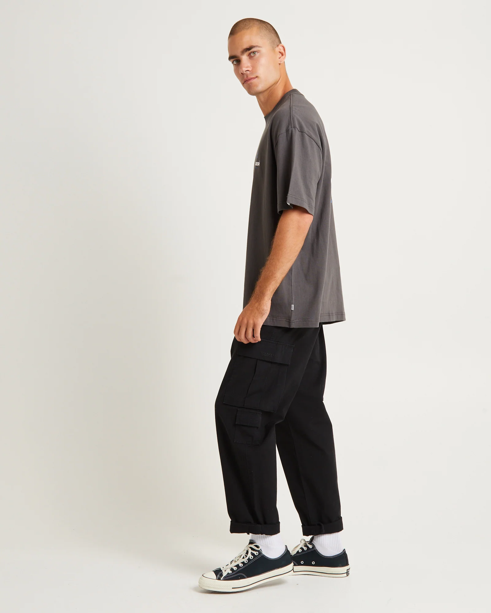 Pegasus Short Sleeve T-Shirt Charcoal - Image 4