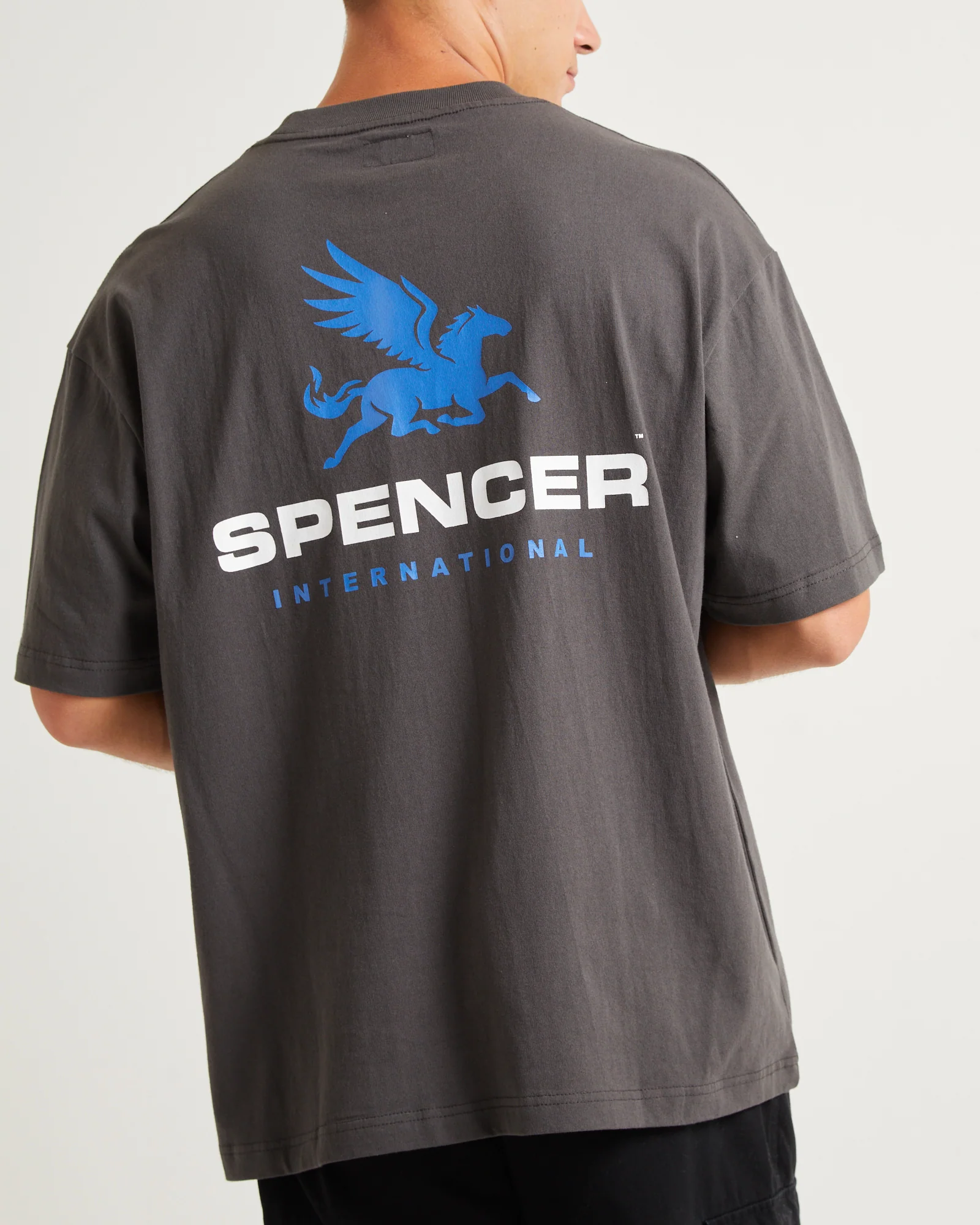 Pegasus Short Sleeve T-Shirt Charcoal - Image 5