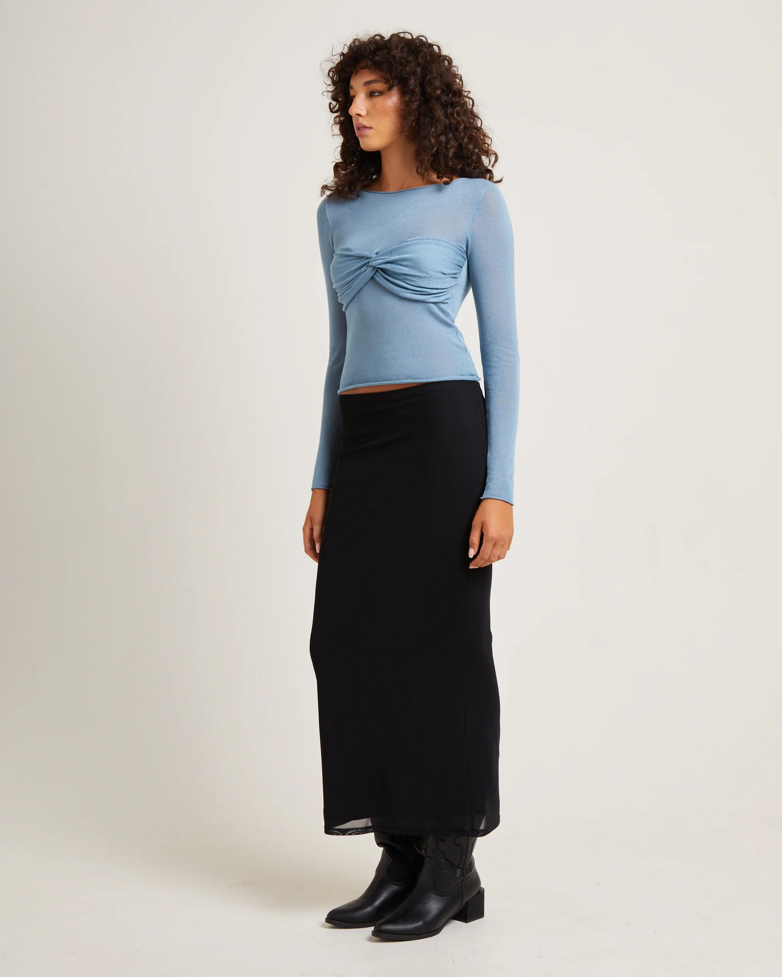 Penny Semi Sheer Sweetheart Knit - Image 4