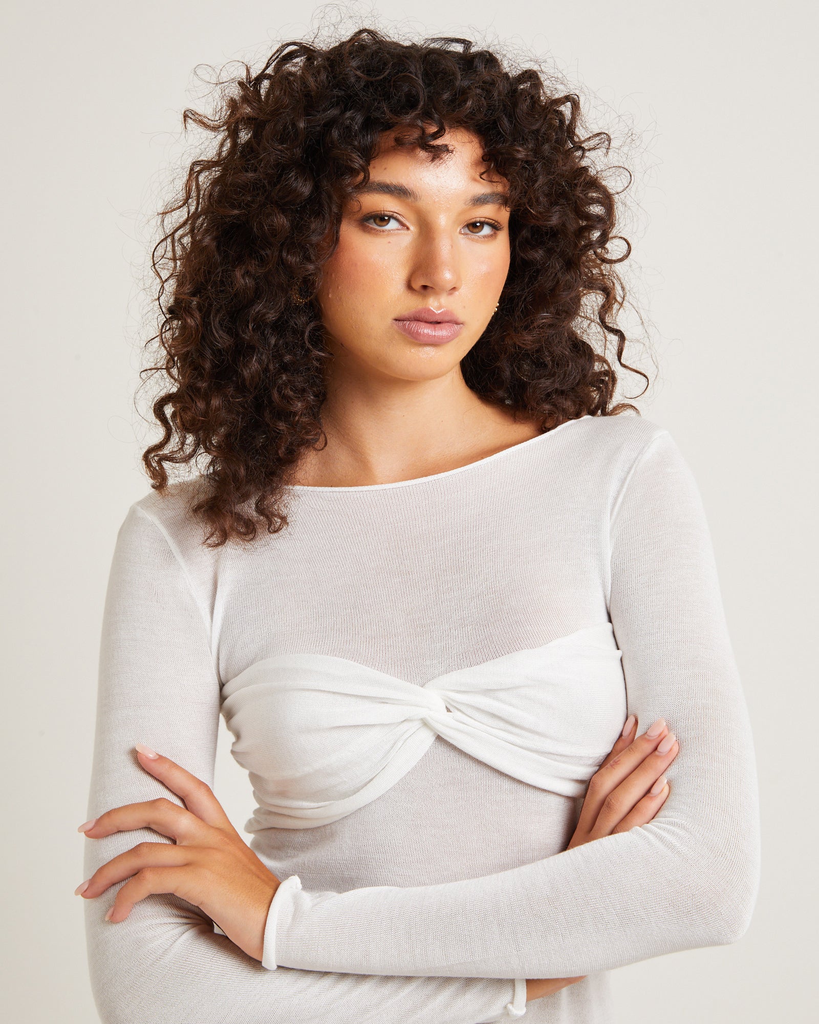 Penny Semi Sheer Sweetheart Knit - Image 5